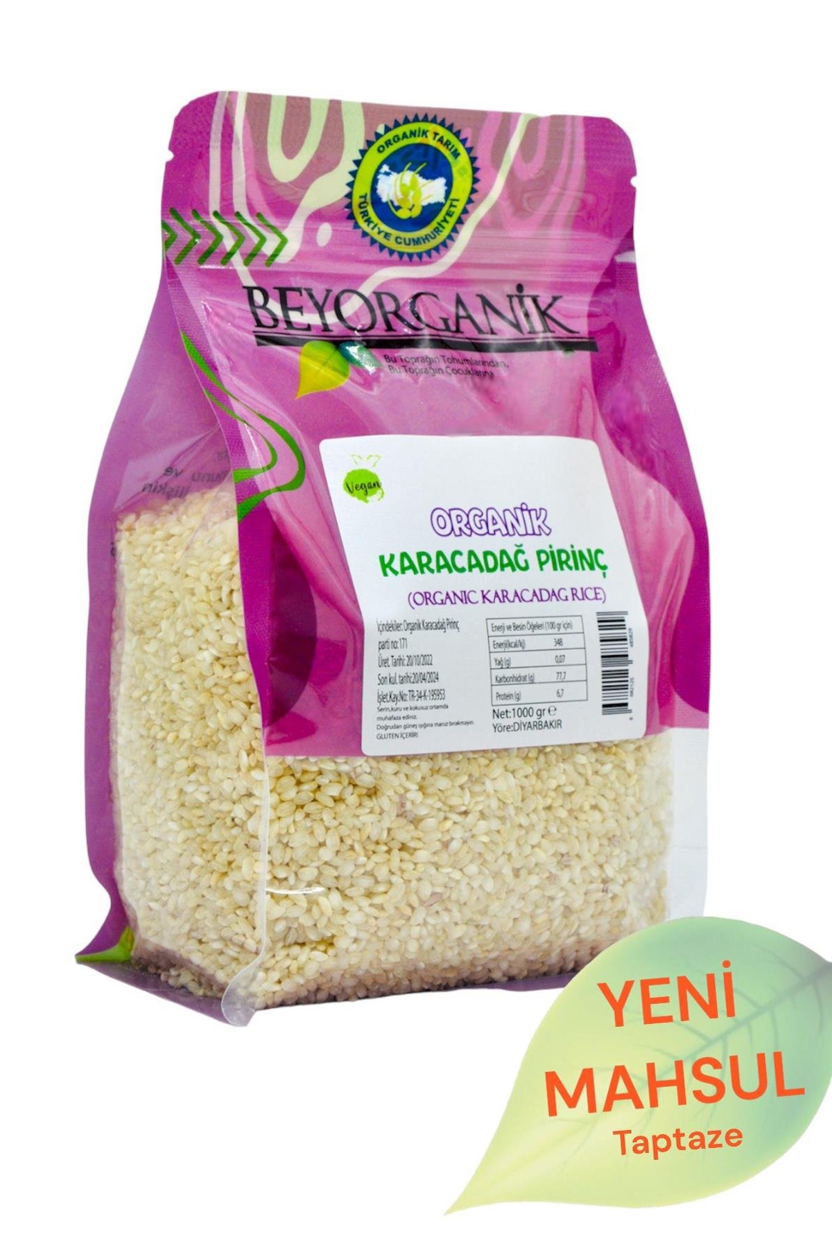 ORGANİK KARACADAĞ PİRİNÇ  1KG