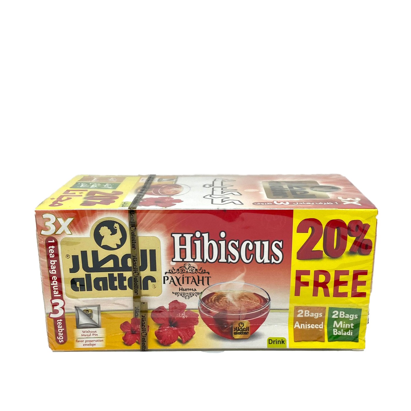 ALATTAR DRİNK ORGANİC HERBAL HİBİSCUS TEA-HIBISCUS TEA BAGS OF 24