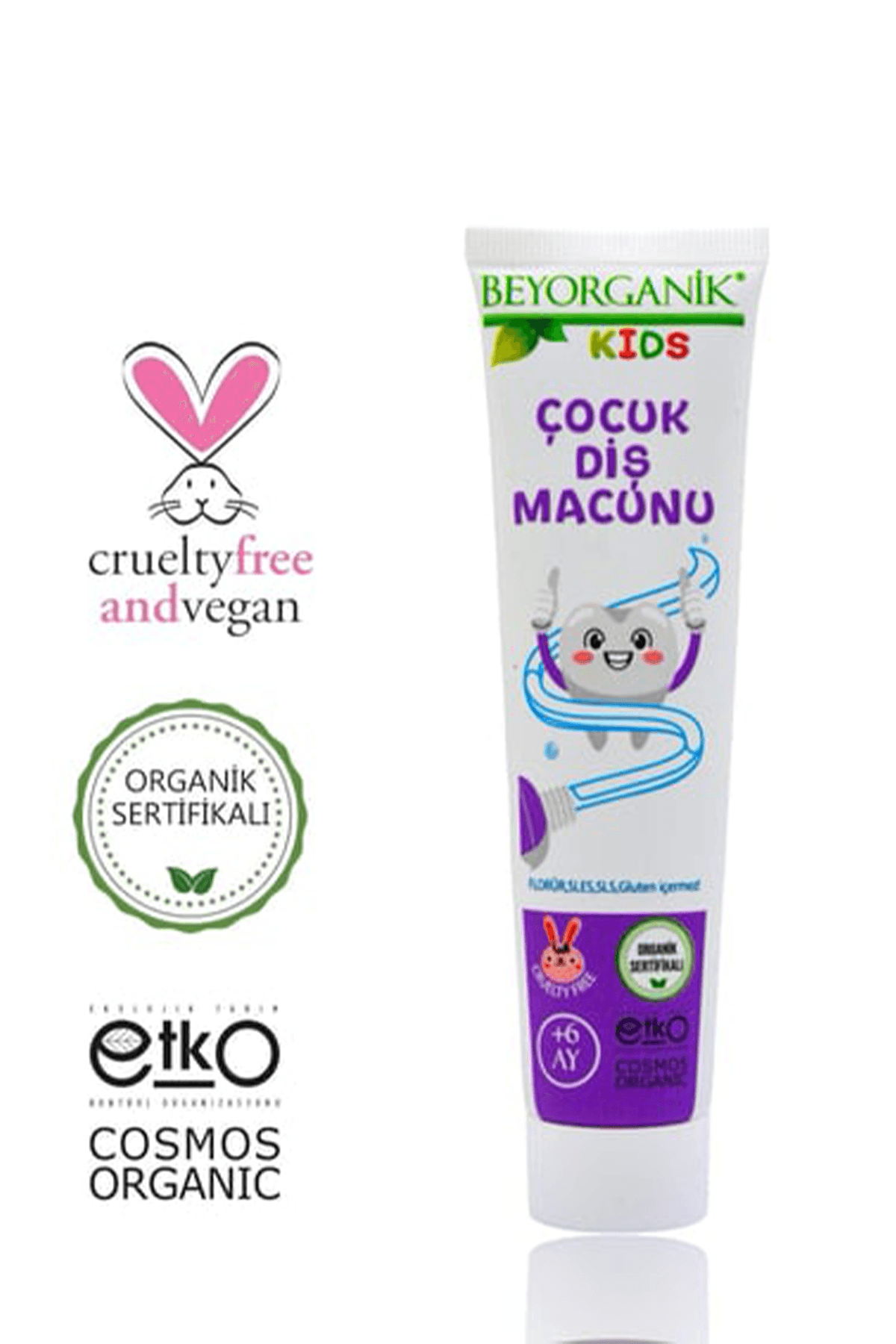 BEYORGANİK ORGANİK ÇOCUK DİŞ MACUNU 75 GR