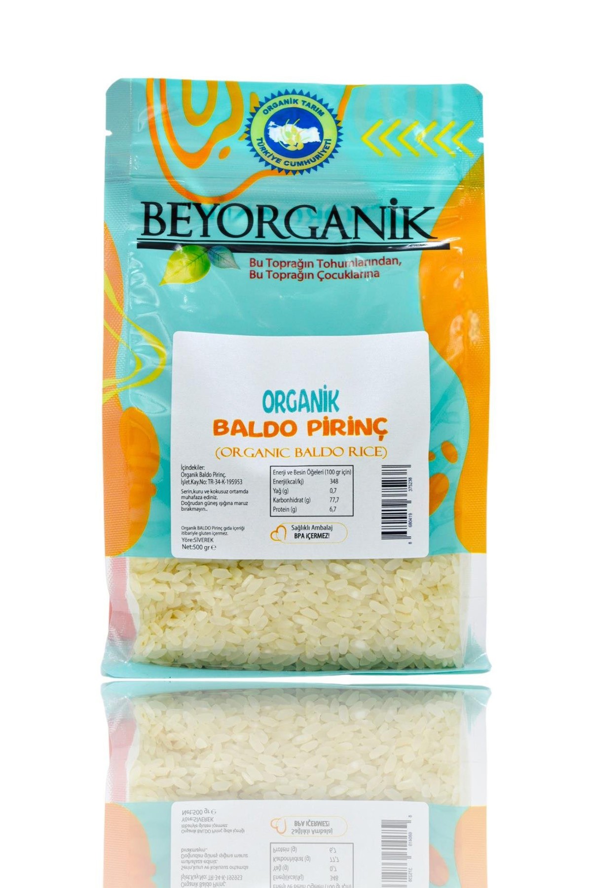 ORGANİK BALDO PİRİNÇ 500GR