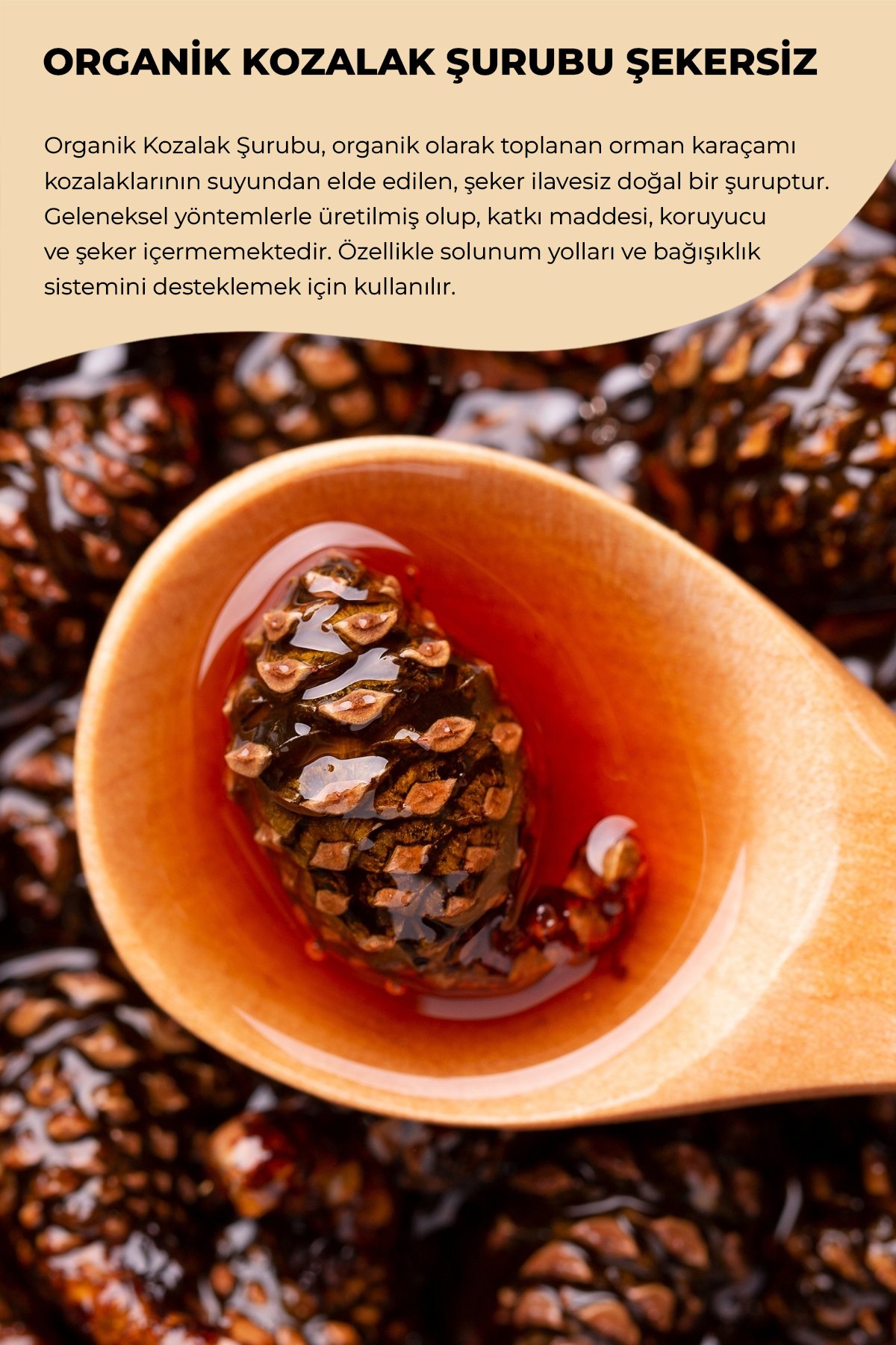 ORGANİK KOZALAK ŞURUBU ŞEKERSİZ 230GR