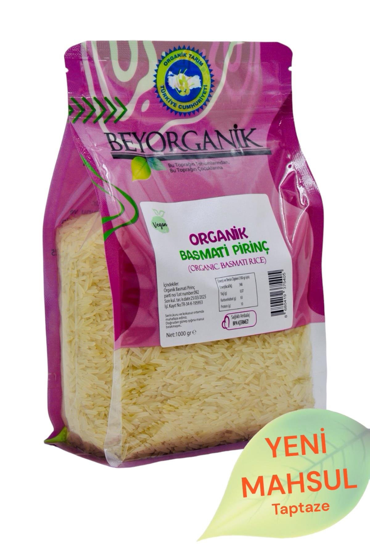 ORGANİK BASMATİ PİRİNÇ - 1KG