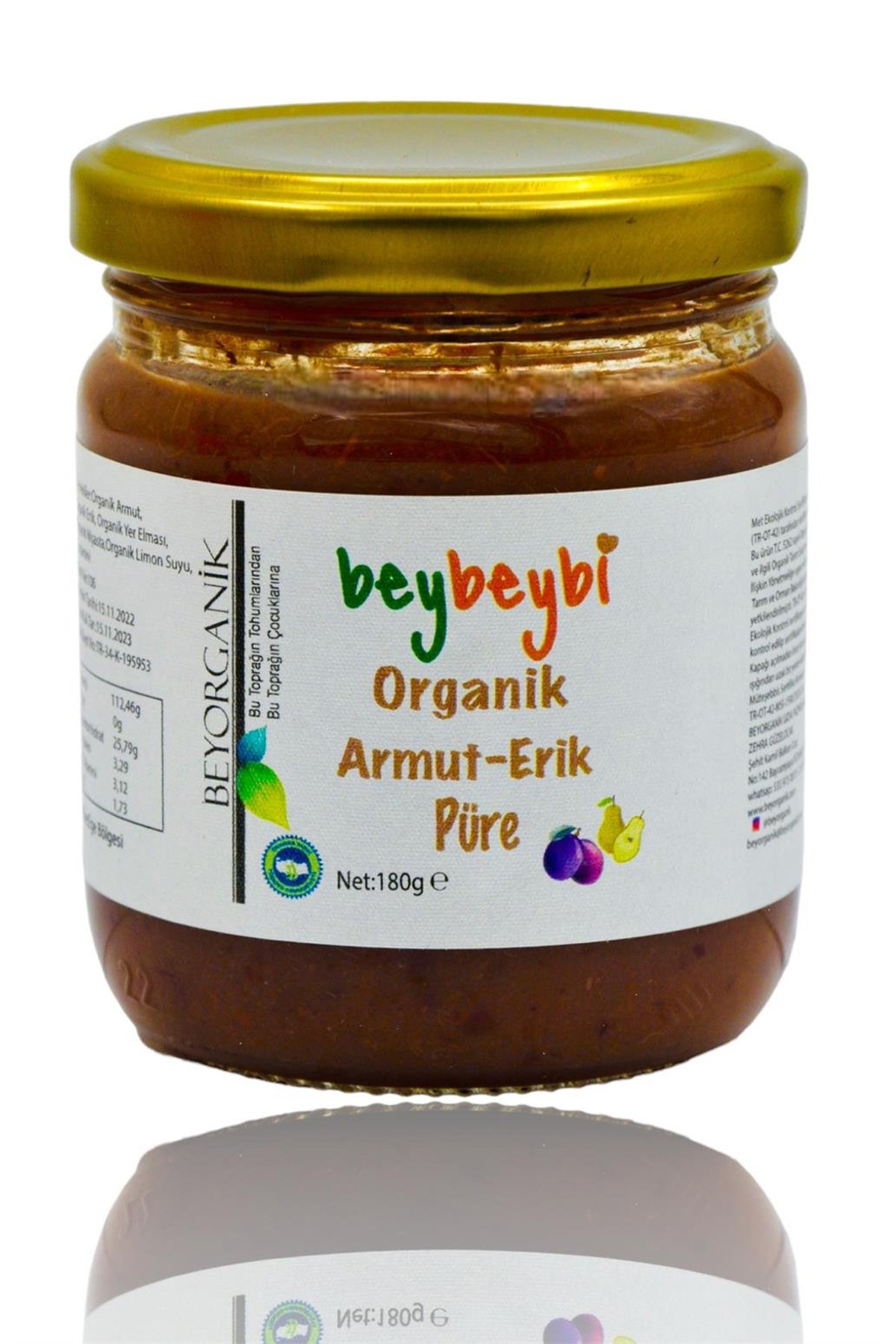 ORGANİK ARMUT ERİK PÜRE 180GR