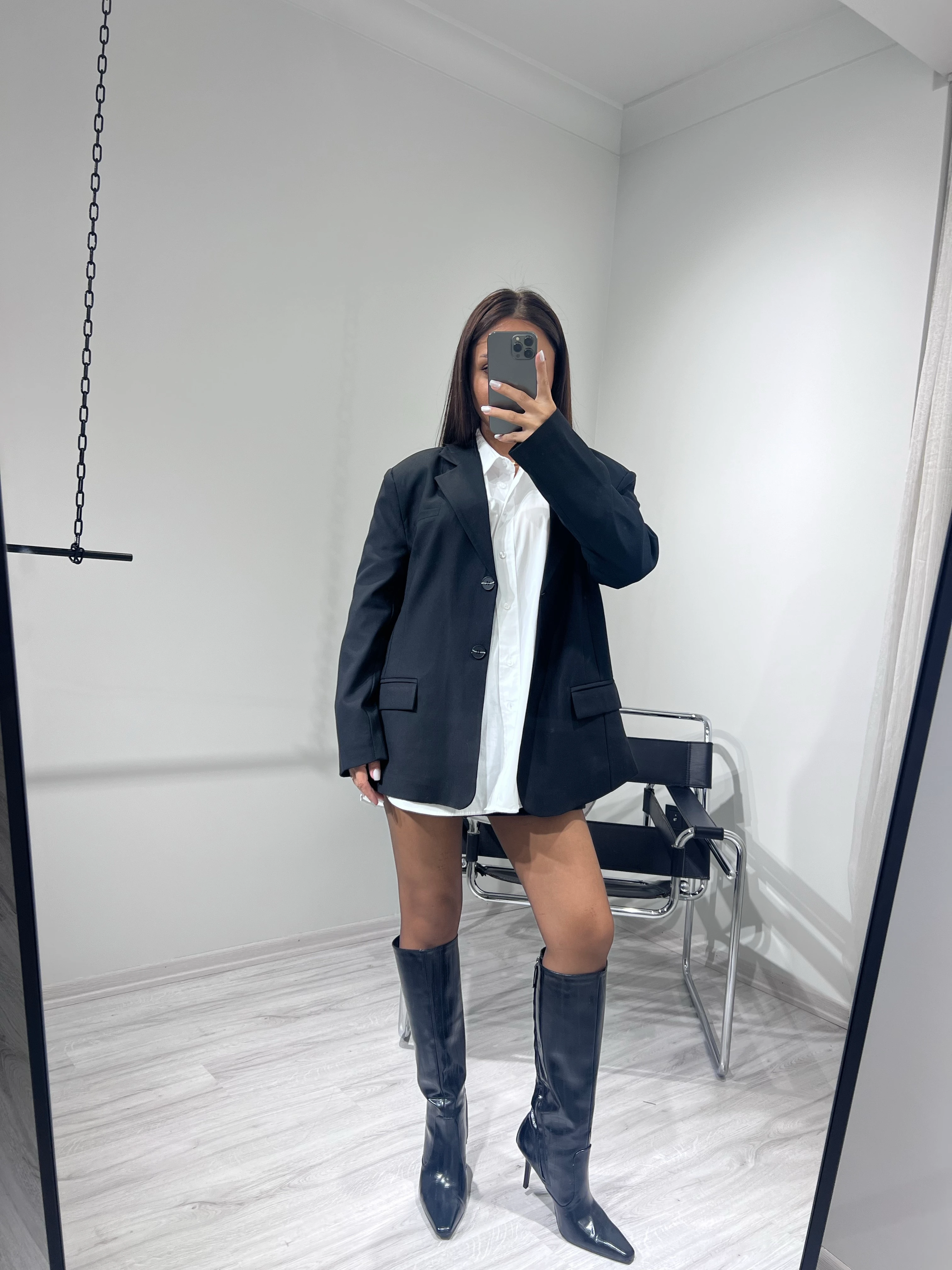 Oversize blazer ceket siyah