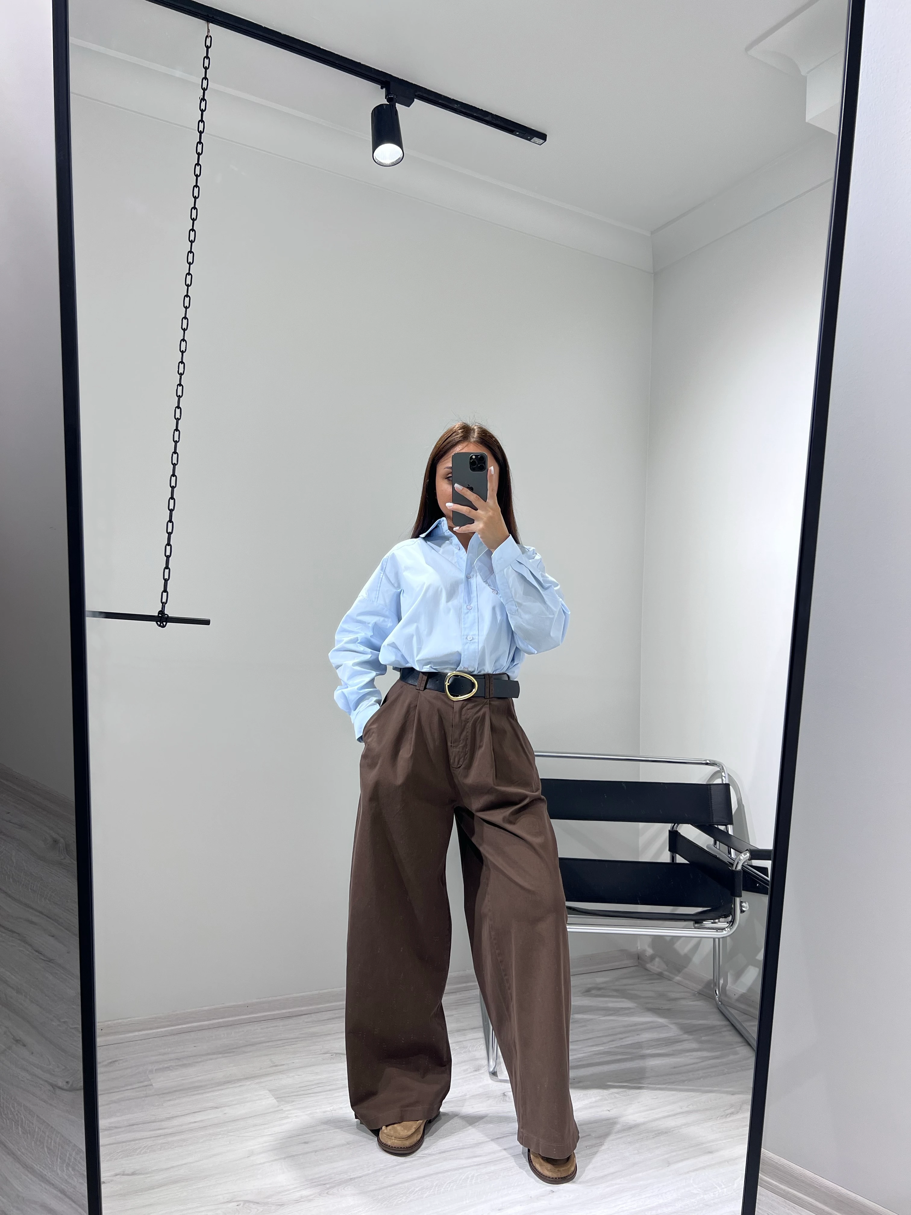 Oversize gömlek mavi