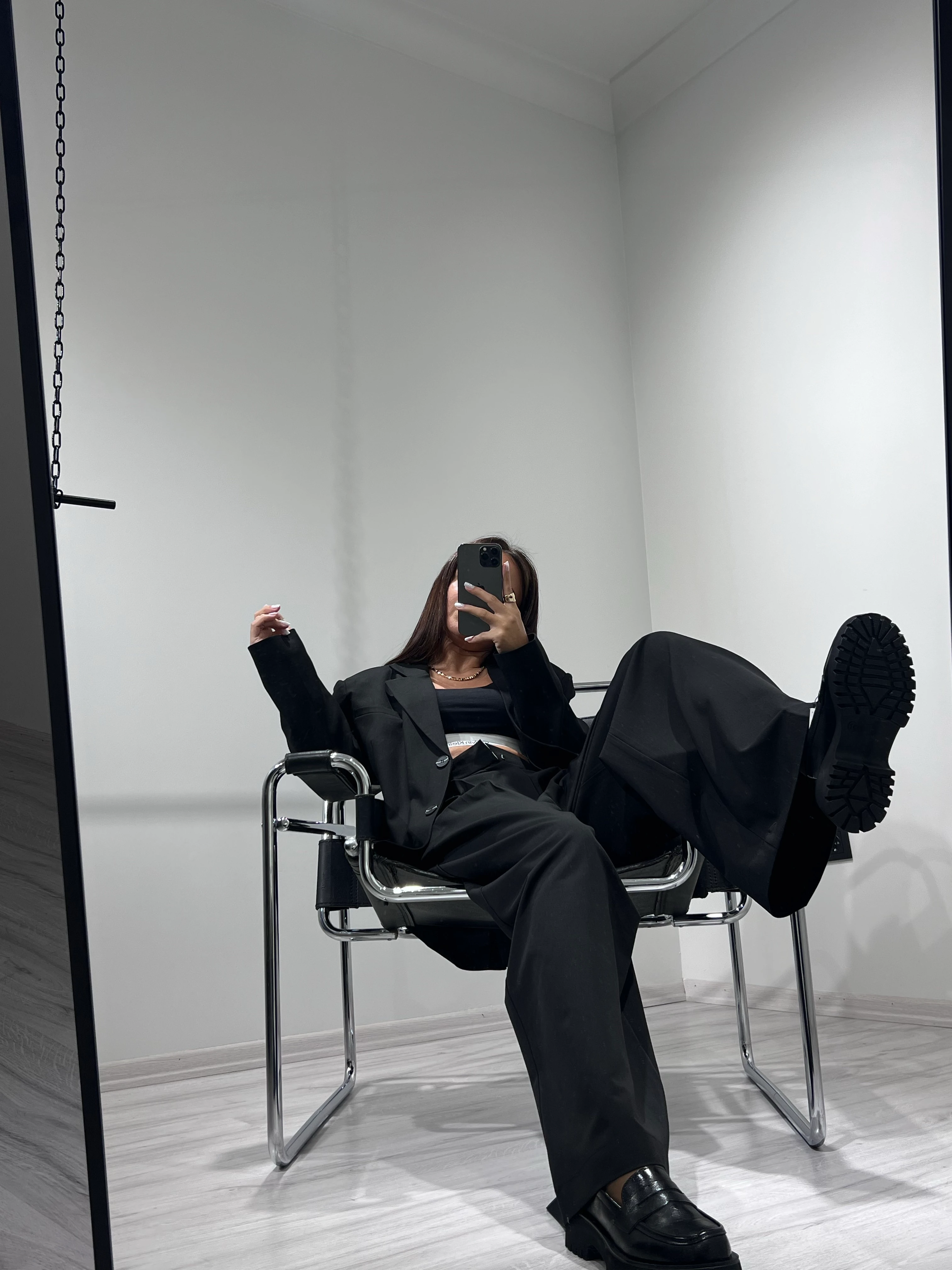 Siyah Blazer pantolon takım