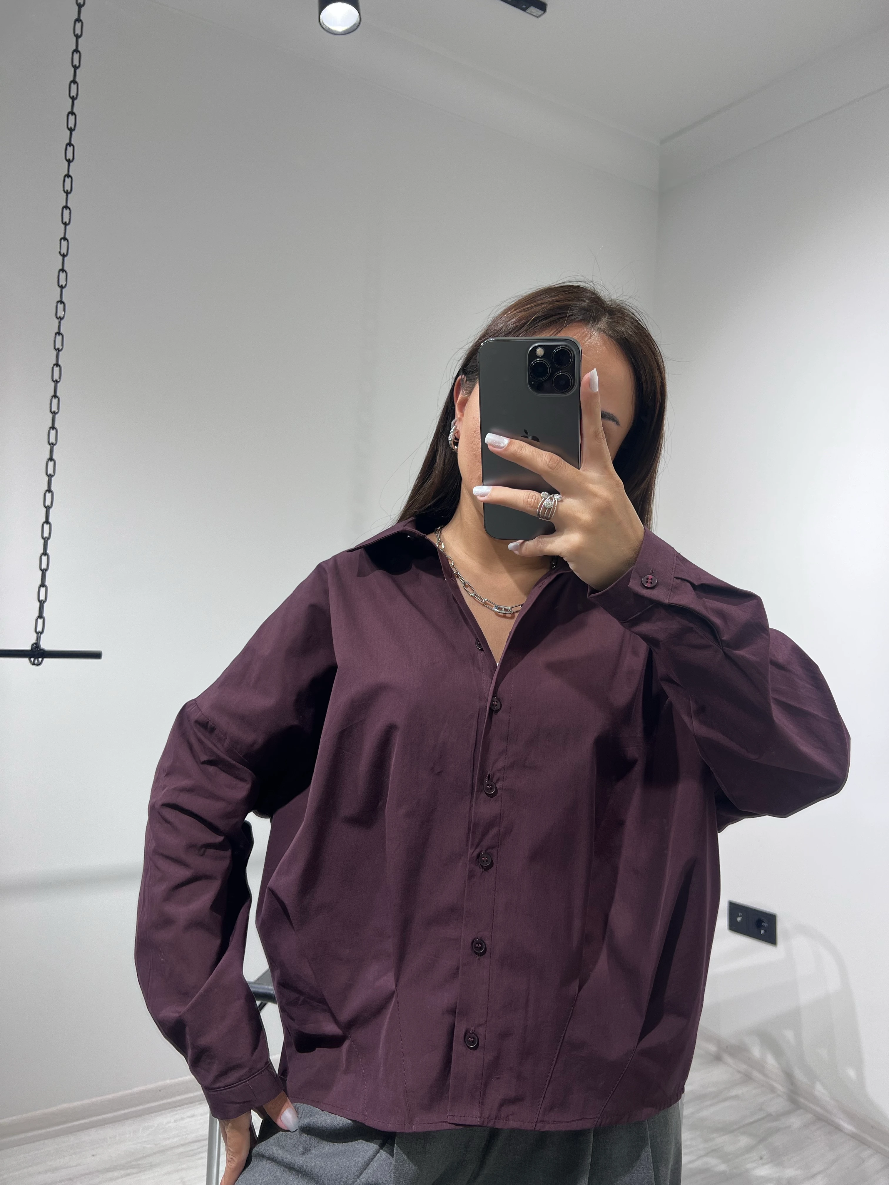 Pile Detay Poplin Gömlek