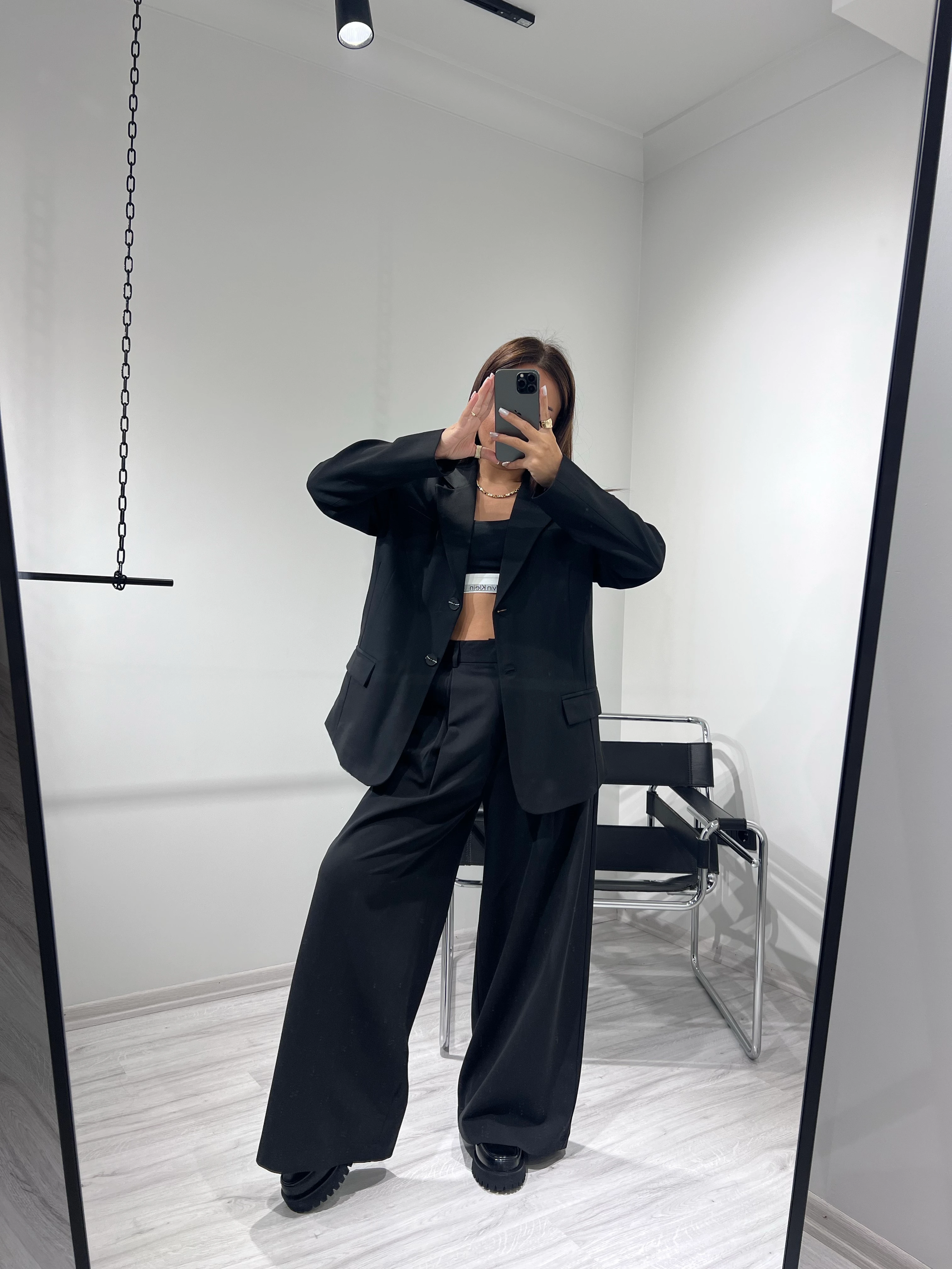 Siyah Blazer pantolon takım