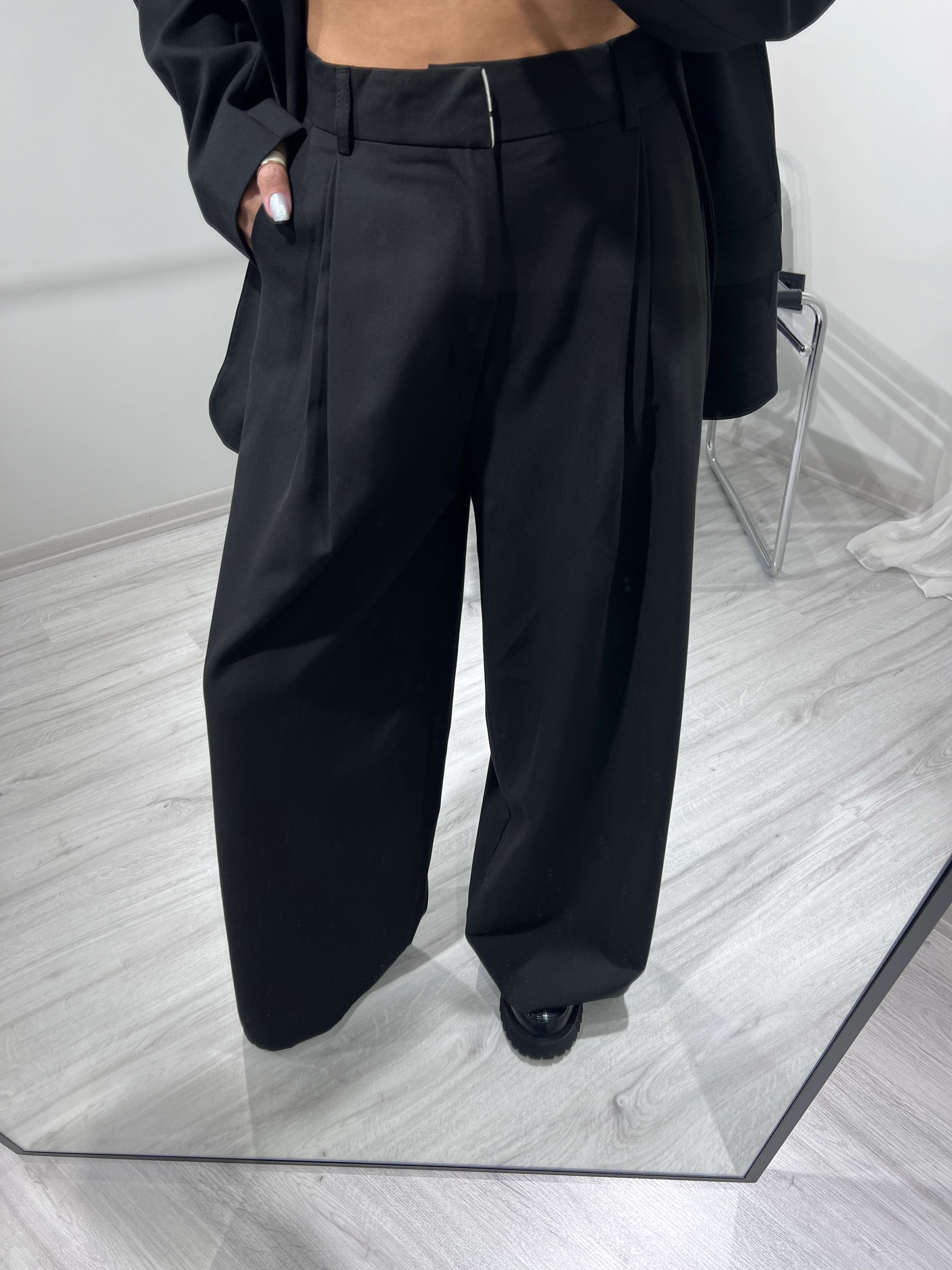 Siyah Blazer pantolon takım