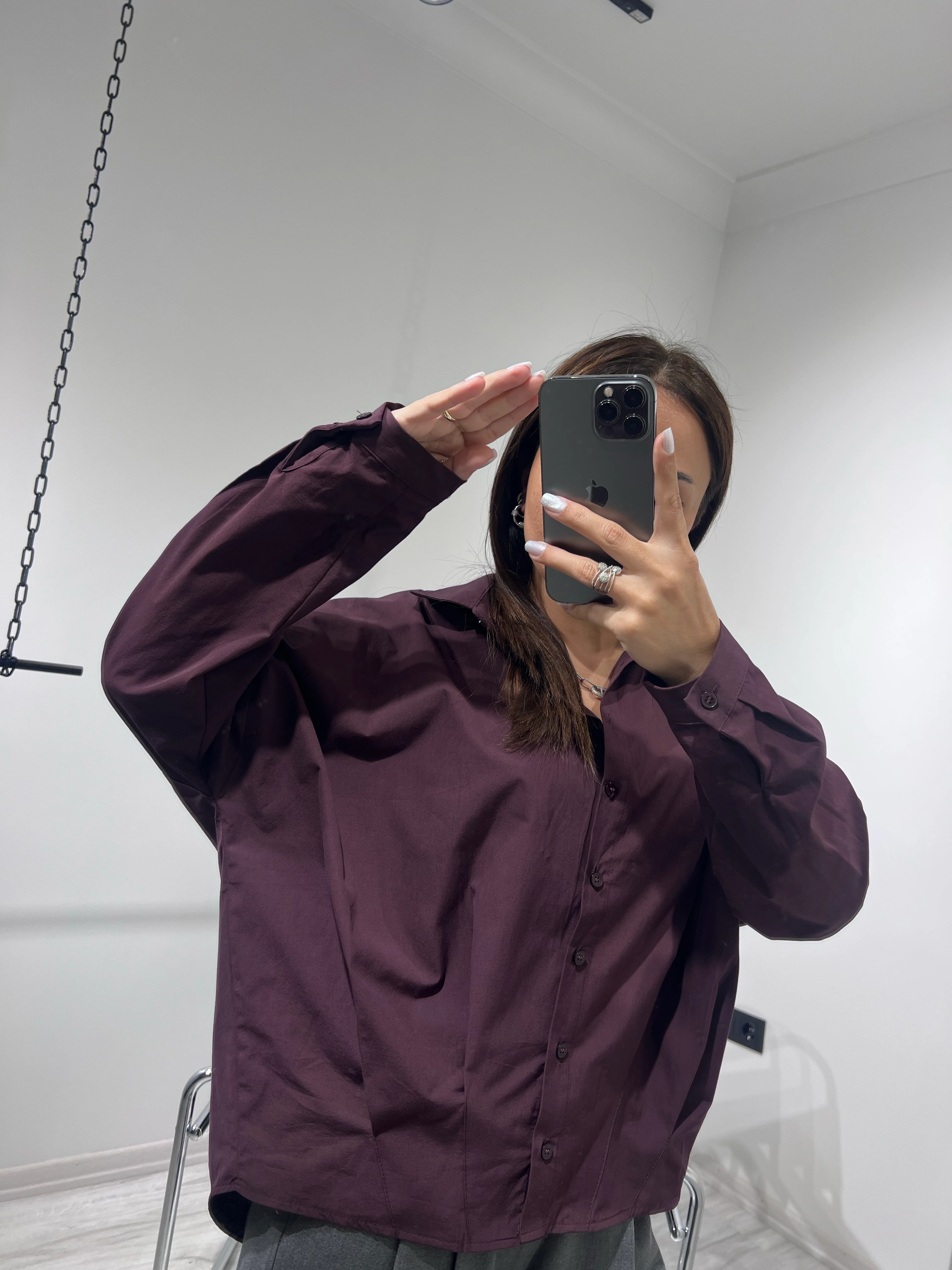 Pile Detay Poplin Gömlek