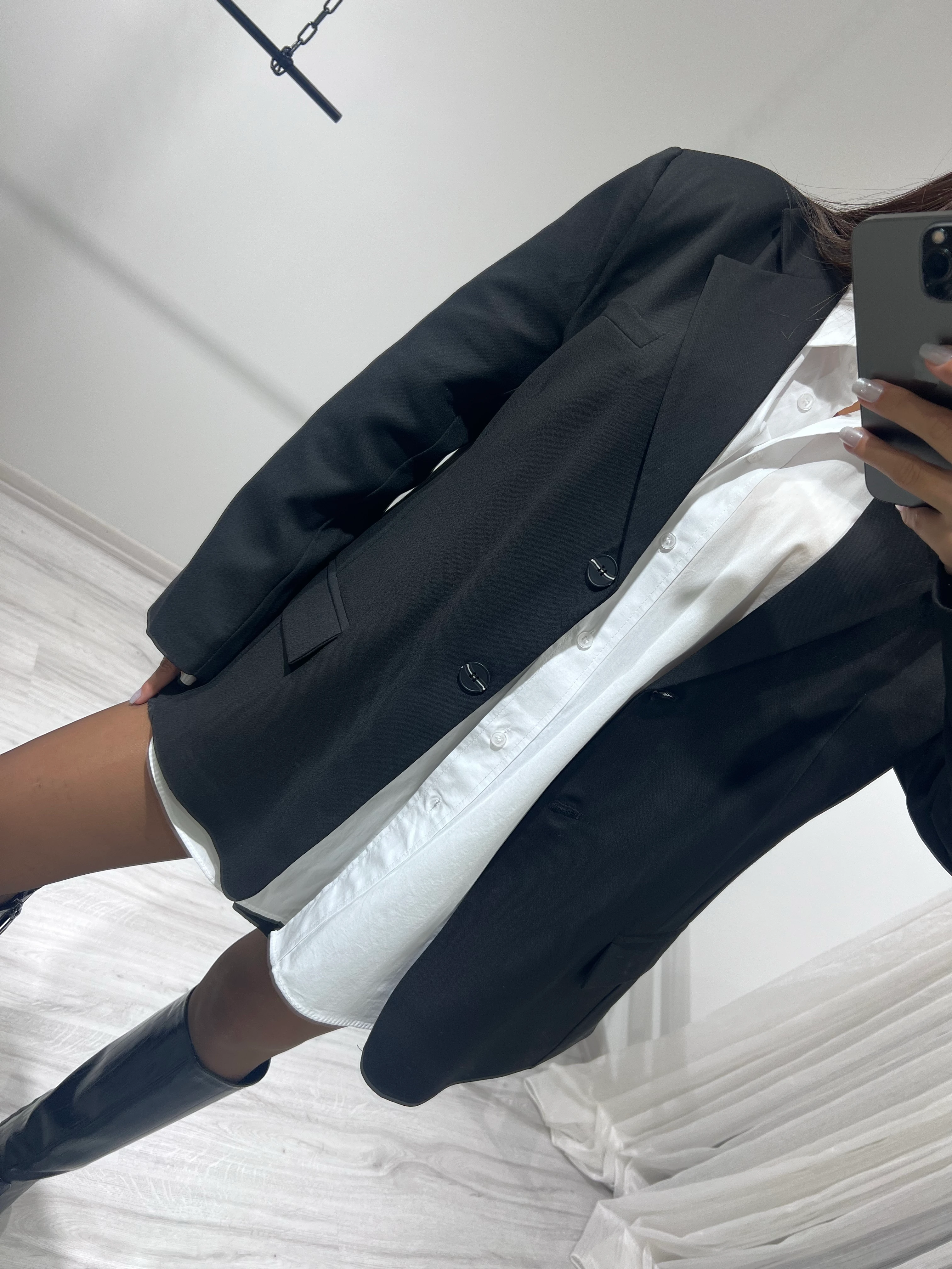 Oversize blazer ceket siyah