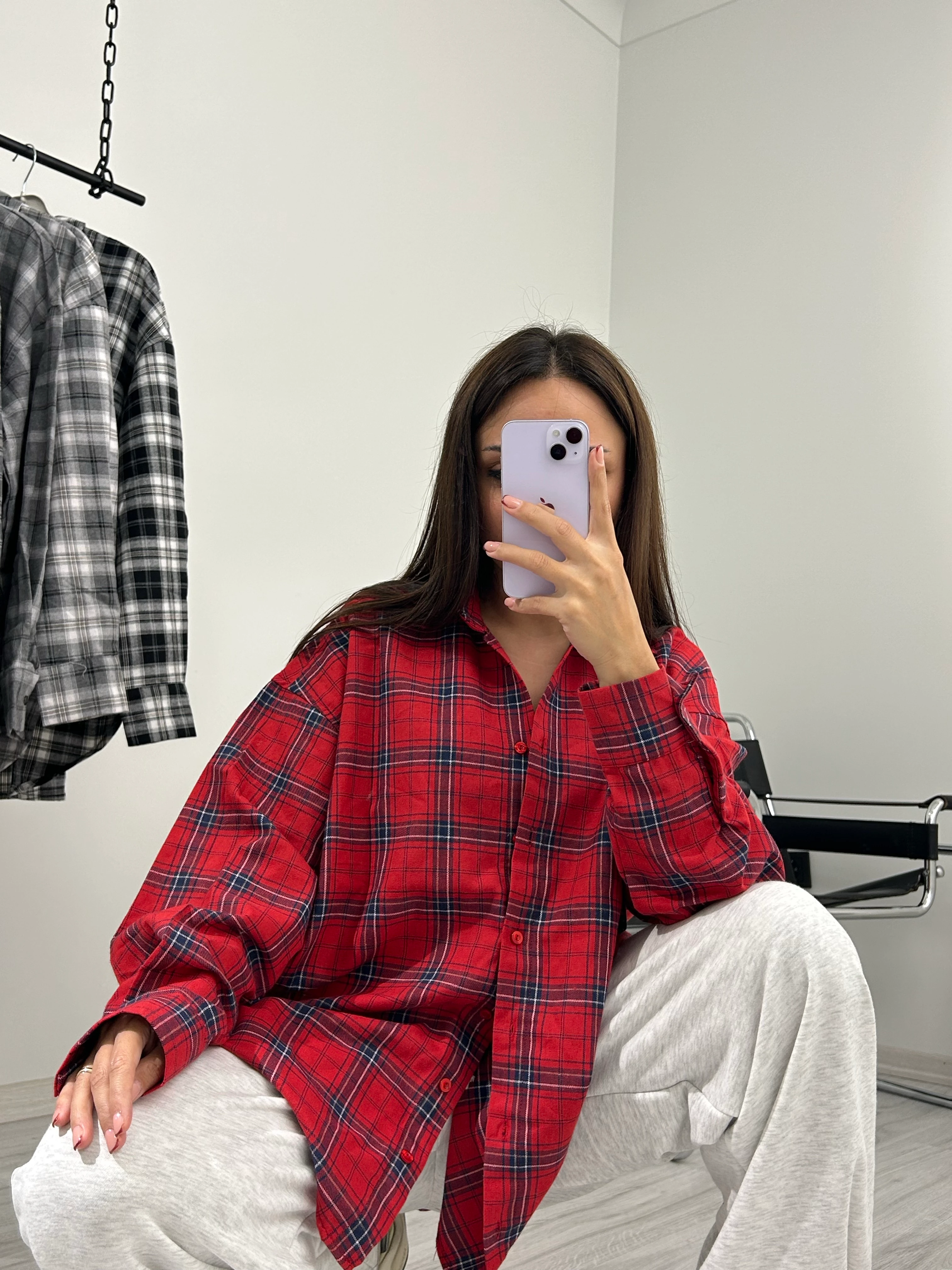 Ekose gömlek kırmızı