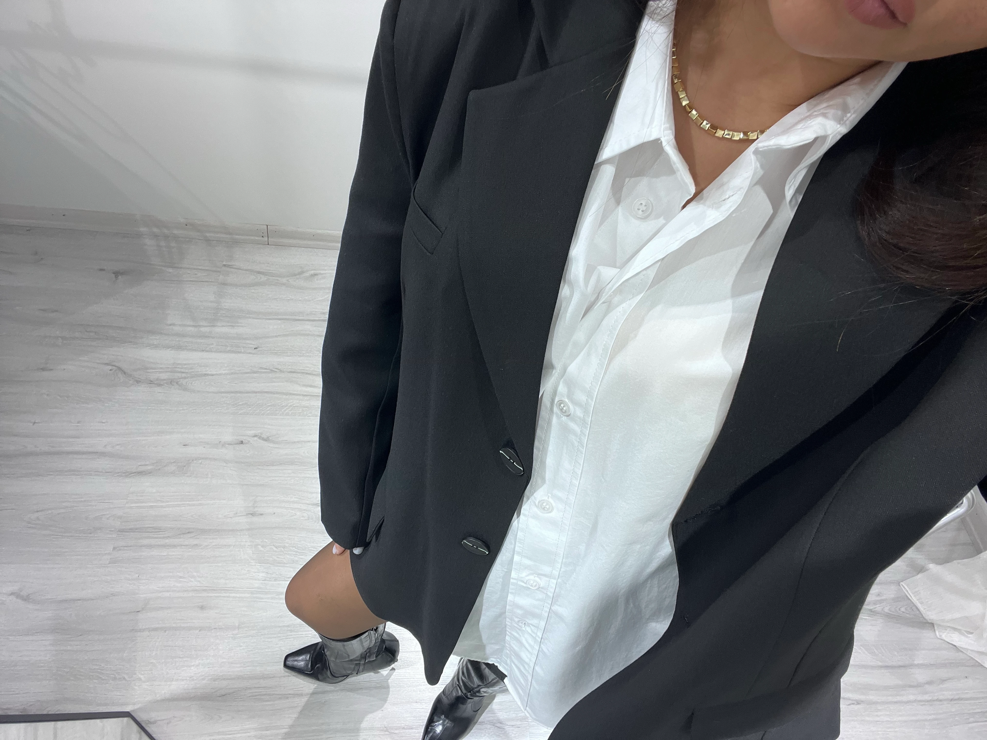 Oversize blazer ceket siyah