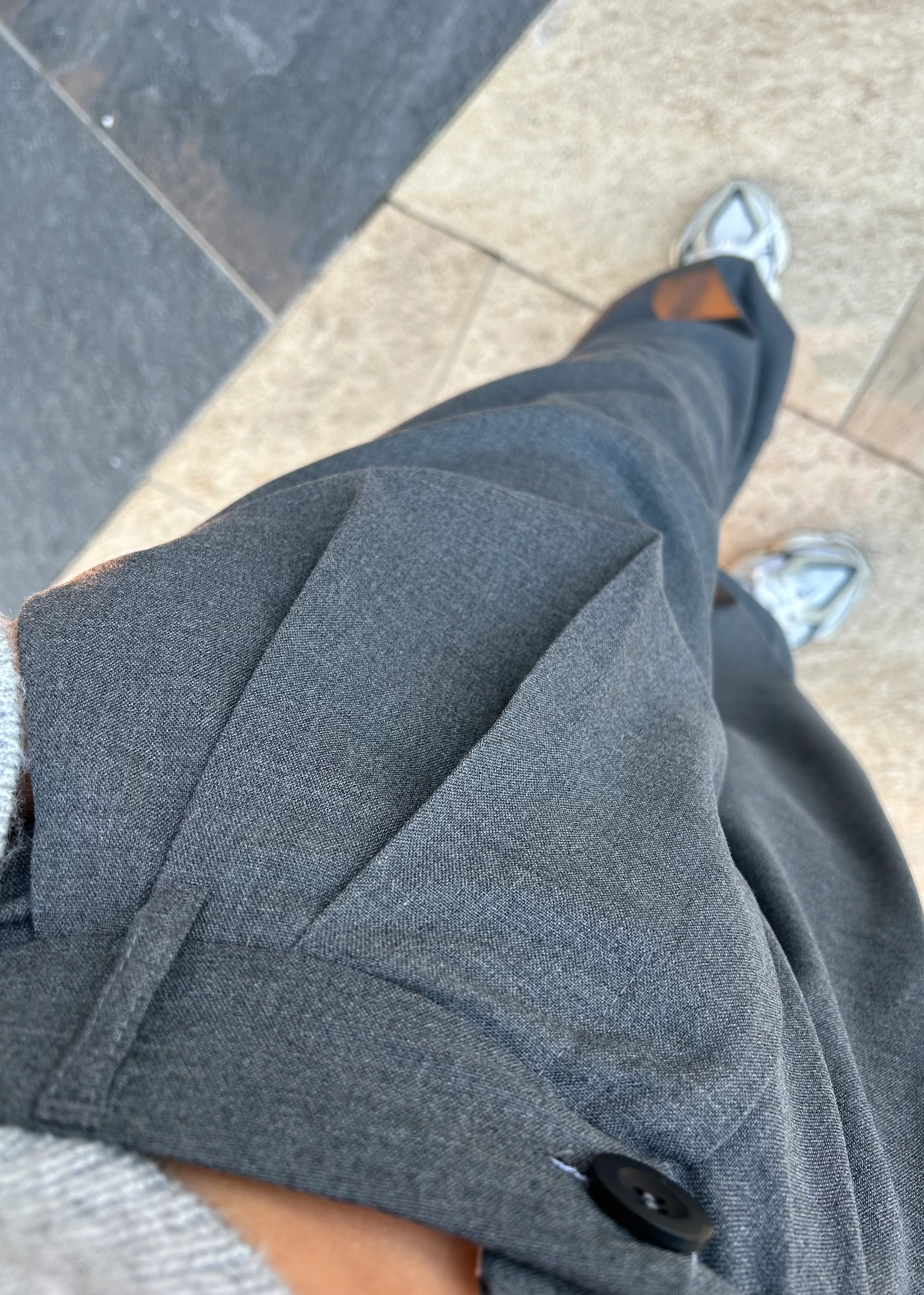 Çift pileli palazzo pantolon