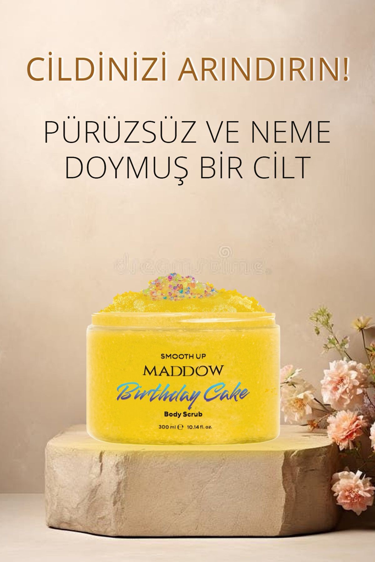 Ölü Deri Arındırıcı Soyucu Etkili Tuz Peeling Scrub Vanilya Ve Limon Kokulu El Ayak Vücut Peelingi