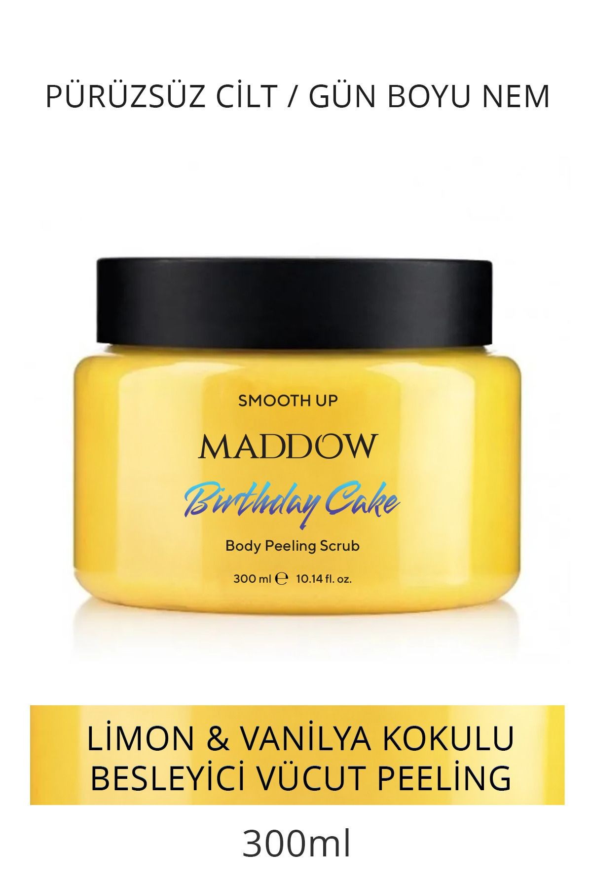 Ölü Deri Arındırıcı Soyucu Etkili Tuz Peeling Scrub Vanilya Ve Limon Kokulu El Ayak Vücut Peelingi