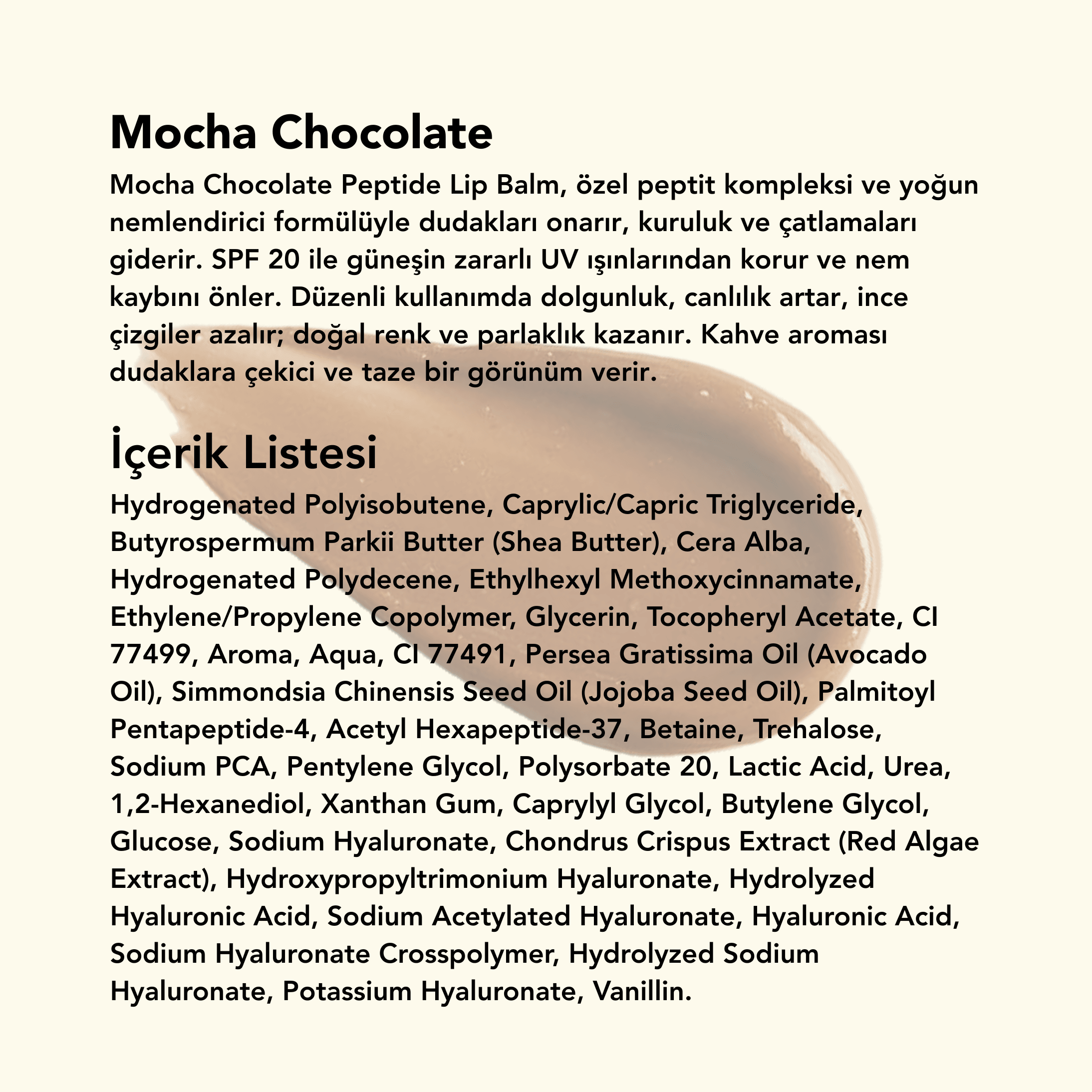 Mocha Chocolate Peptide Lip Balm 