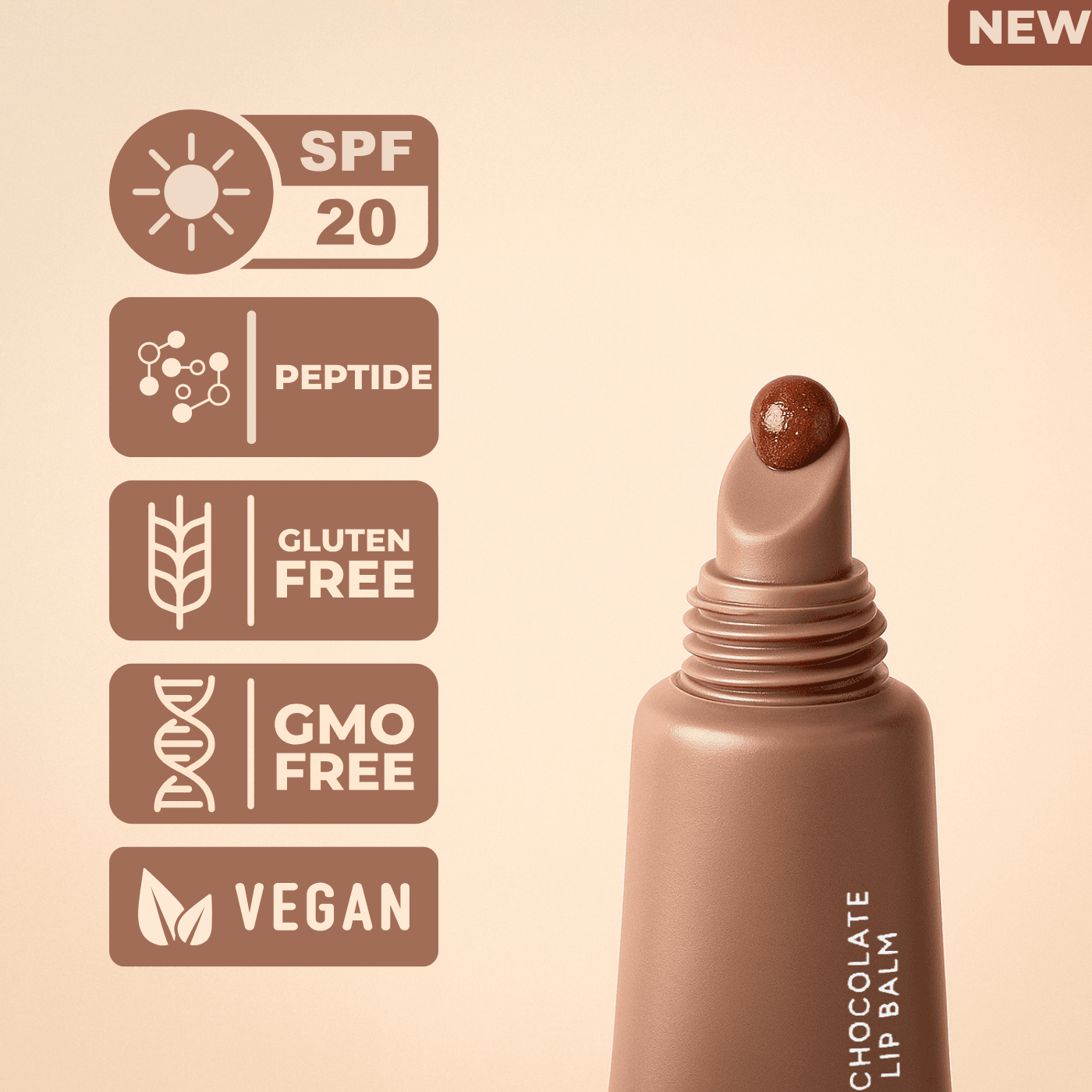 Mocha Chocolate Peptide Lip Balm 