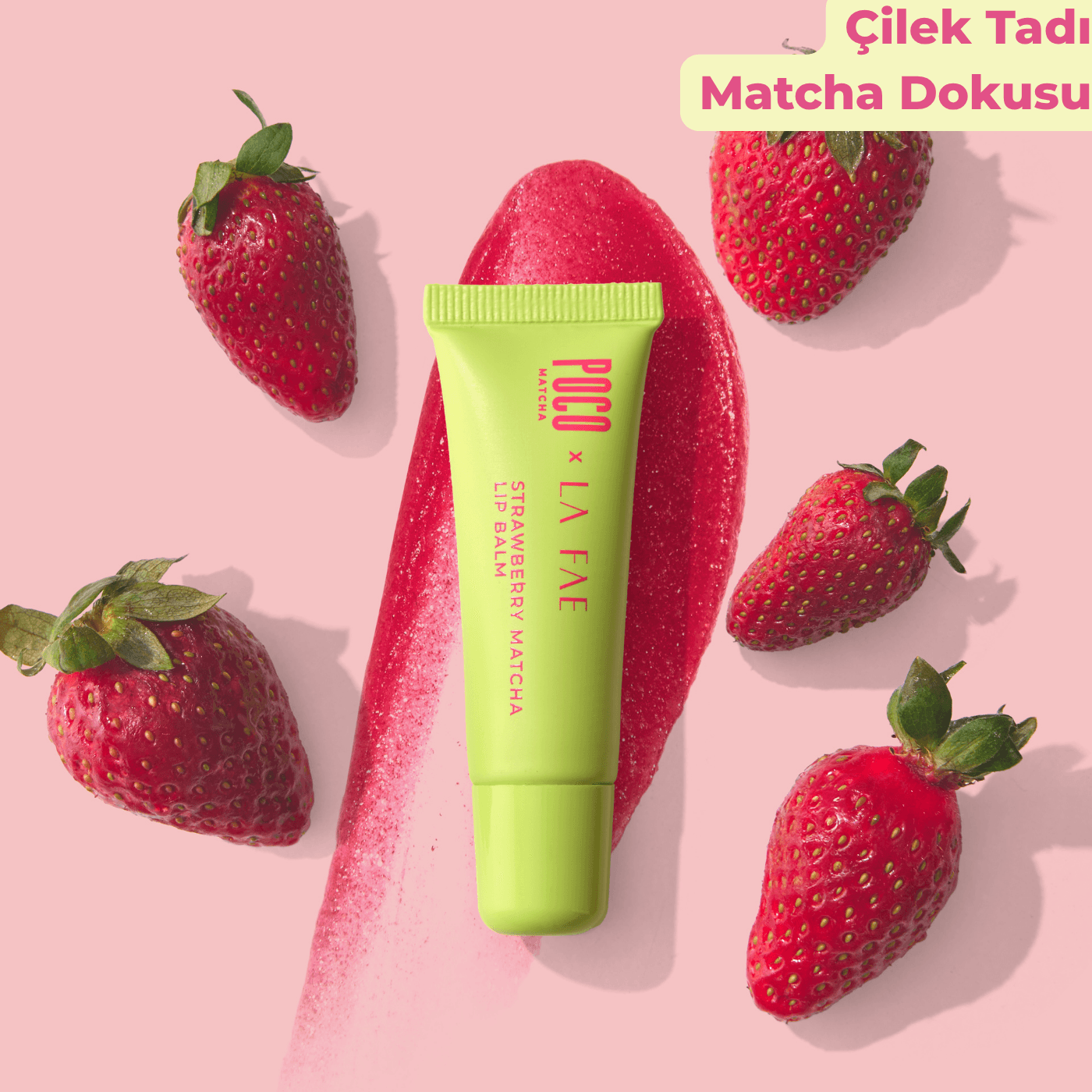 Strawberry Matcha Lip Balm