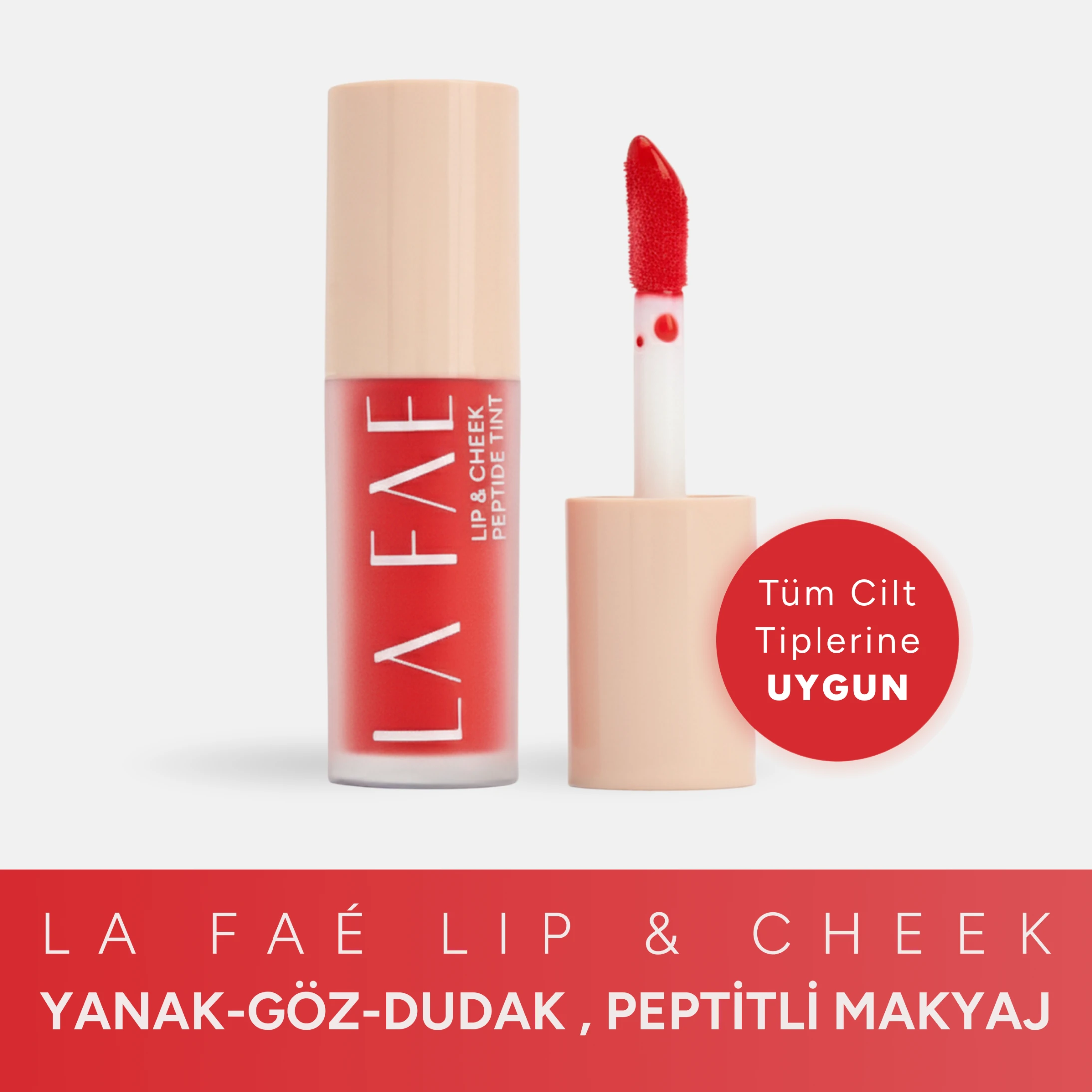 Lip & Cheek Peptide Tint - Crush Red