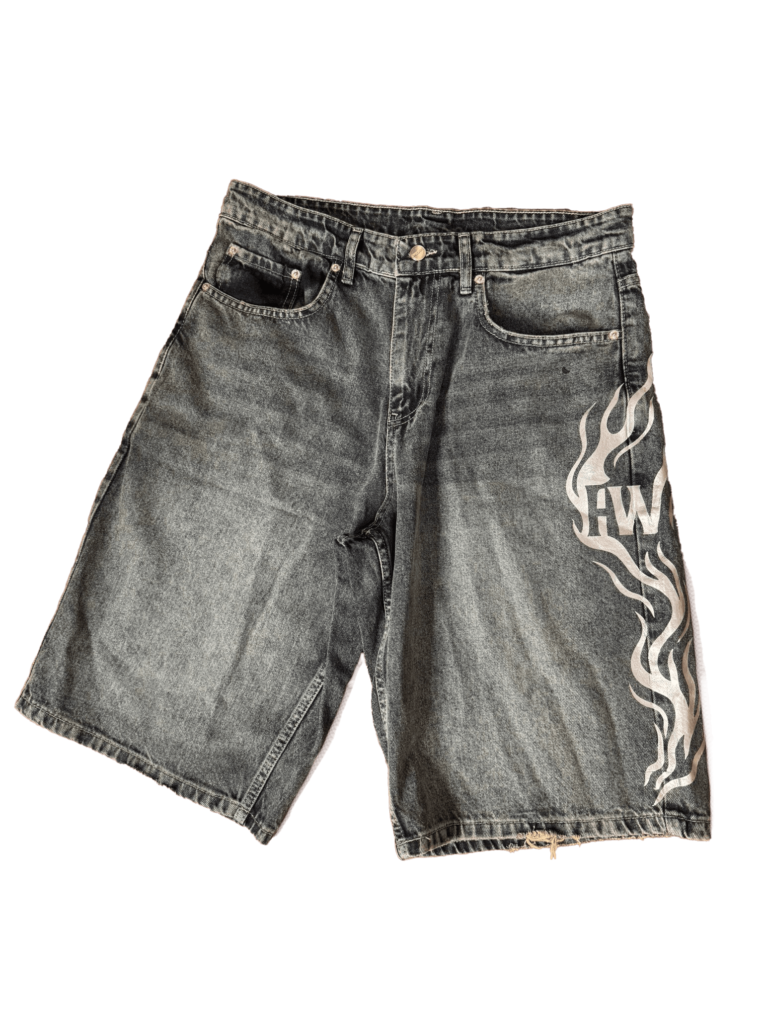 HW Flame Jort – Dirty Wash