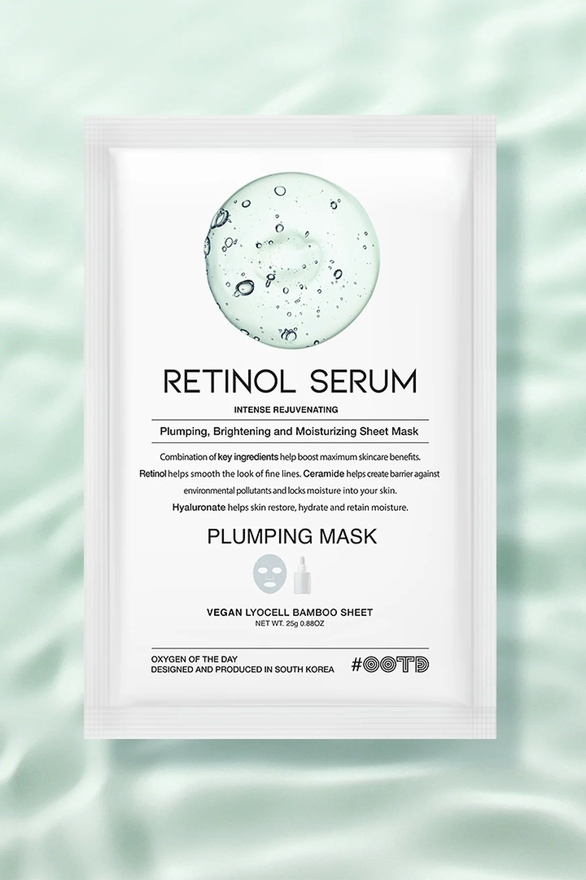 Retinol İçeren Canlandırıcı ve Aydınlatıcı Retinol Serum Plumping Mask Yüz Maskesi (2'li)