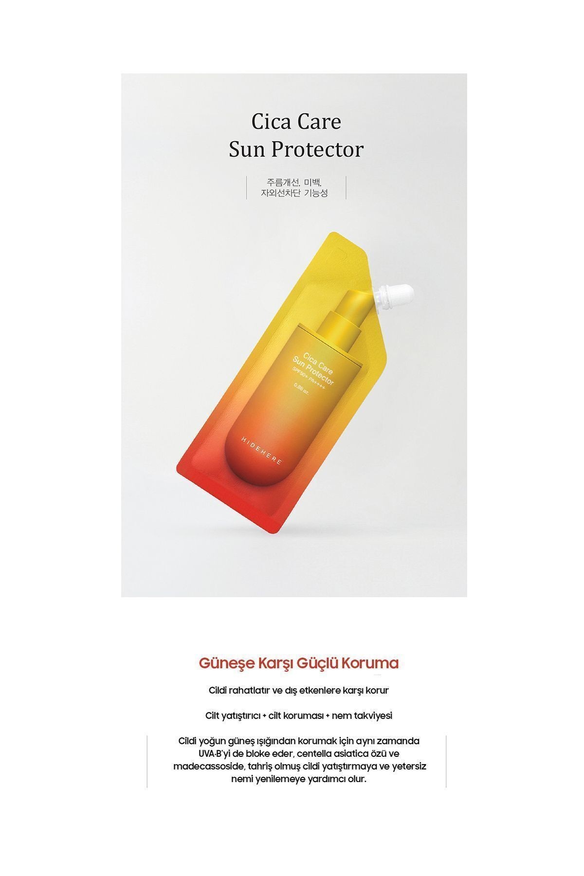 Lekeli Ciltler İçin Aydınlatıcı Yüksek Koruyucu Cica Care Güneş Kremi SPF 50 + PA ++++
