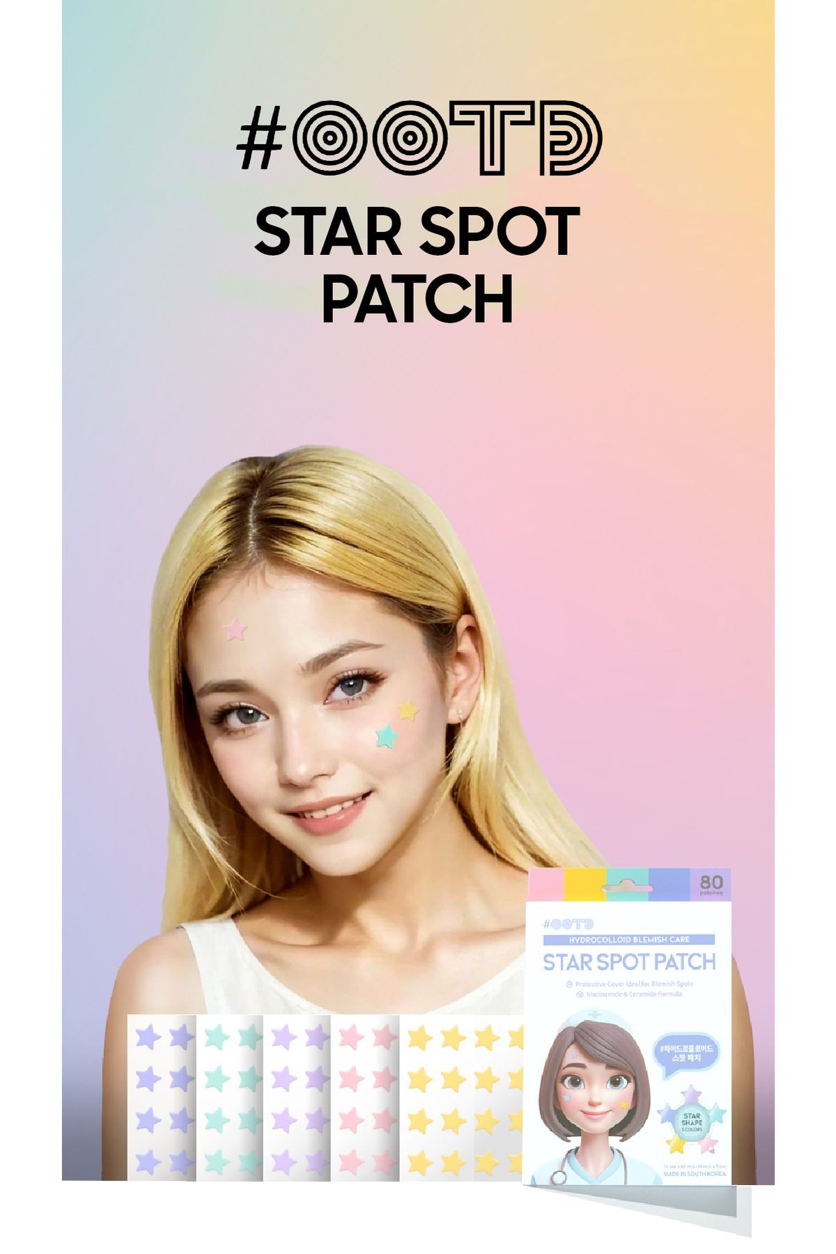 Star Spot Patch 5'li PEMBE Renk