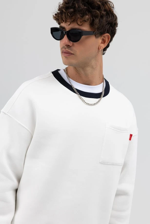 Cep Detaylı Sweatshirt