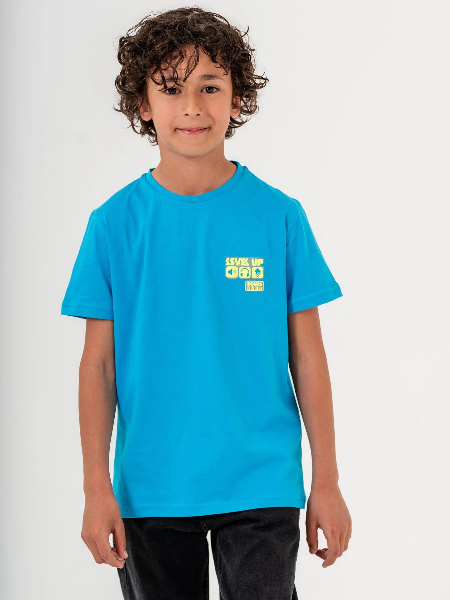 Baskılı T-Shirt - Mavi