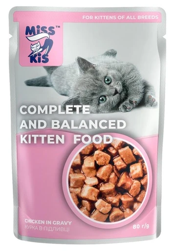 Miss Kis Kitten Tavuklu Yavru Kedi Pouch 80 Gr X 24 Adet