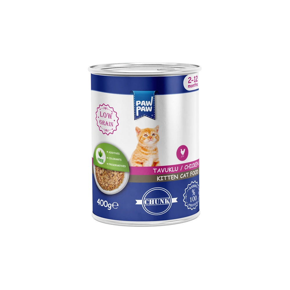 PawPaw Tavuk Etli Chunk Yavru Kedi Konserve 400 G