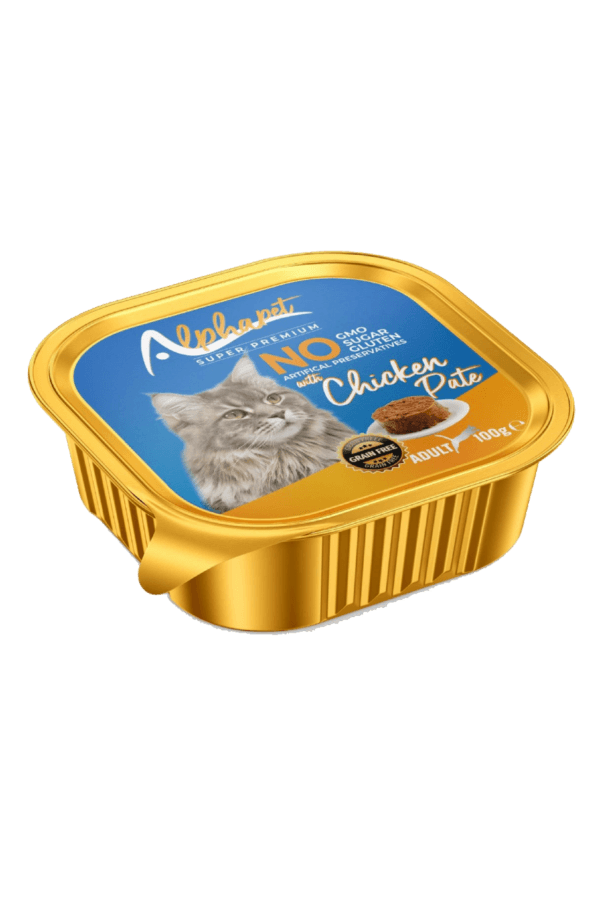 Alphapet Alutray Yetişkin Kediler İçin Tavuklu Pate 100gr