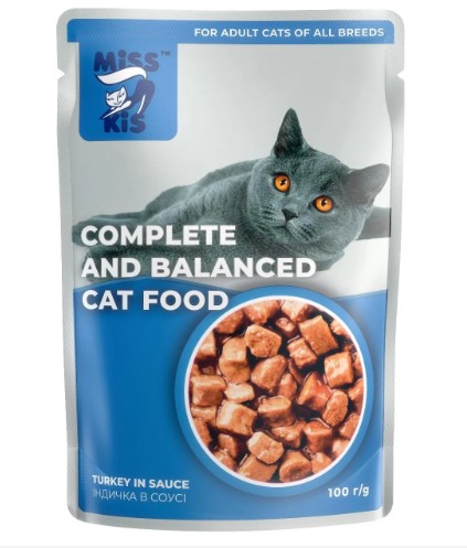 Miss Kis Hindili Yetişkin Kedi Pouch 100 Gr X 24 Adet