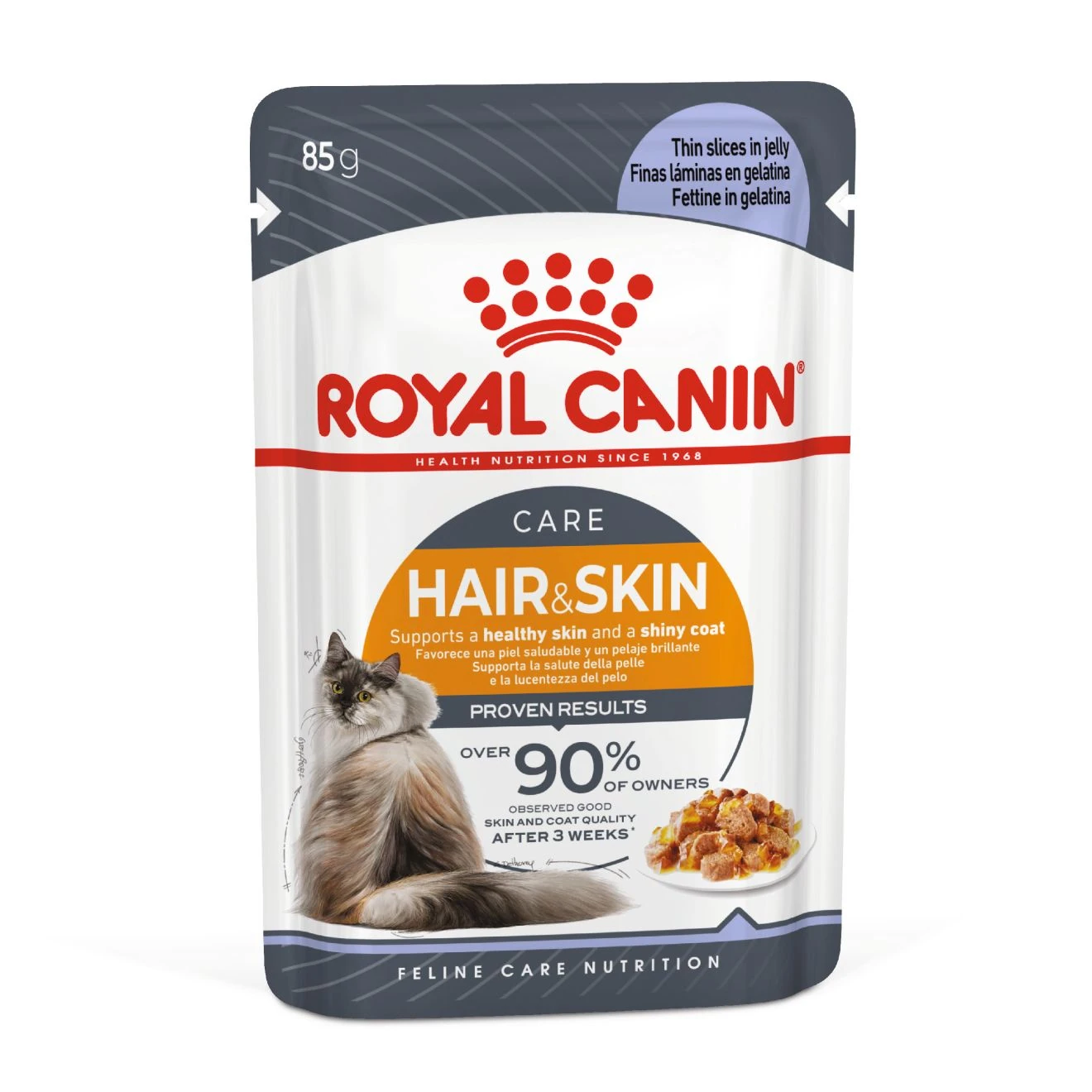 Royal Canin Hair Skin Hassas Tüylü Kedi Yaş Maması 85 Gr 12 Li