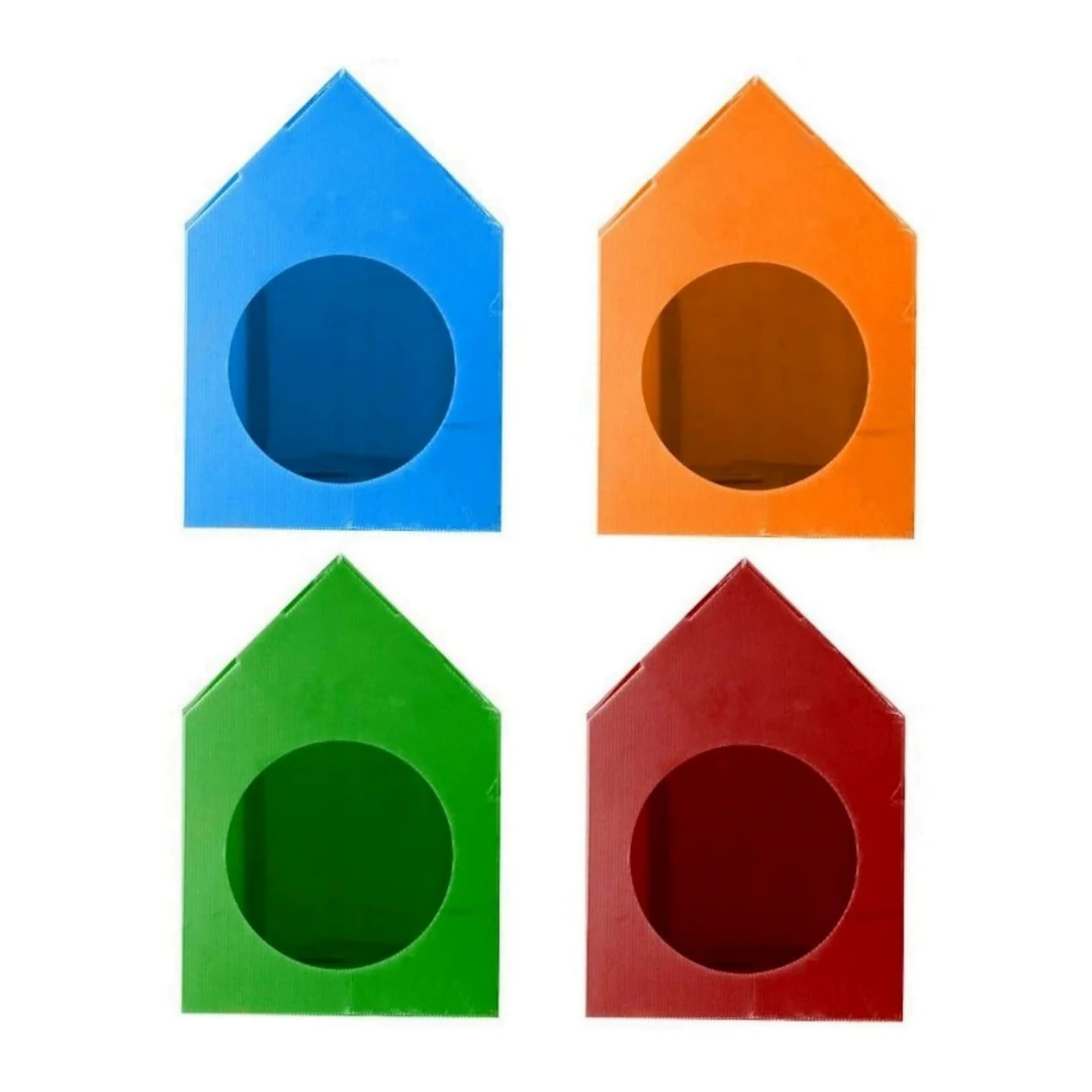 Plastik Su Geçirmez Kedi Evi ( Karışık Renk )