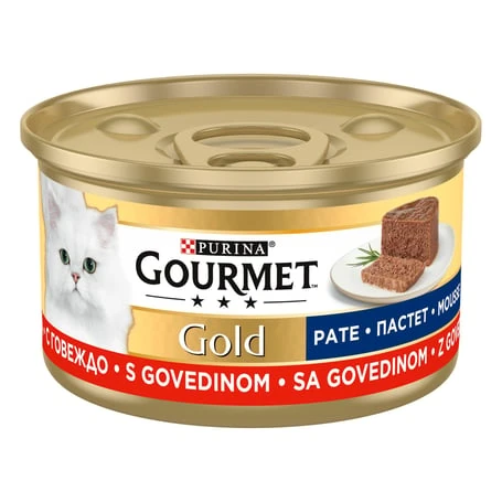 Purina Gourmet Gold Kıyılmış Sığır Etli Yetişkin Kedi Konserve Maması (24x85 g)