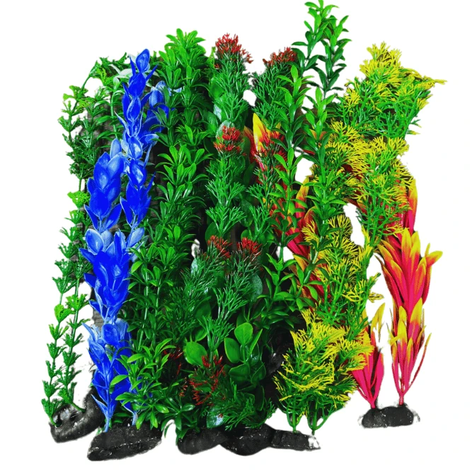 Akvaryum Dekor Plastik Bitki 20 Cm ( 6'lı )