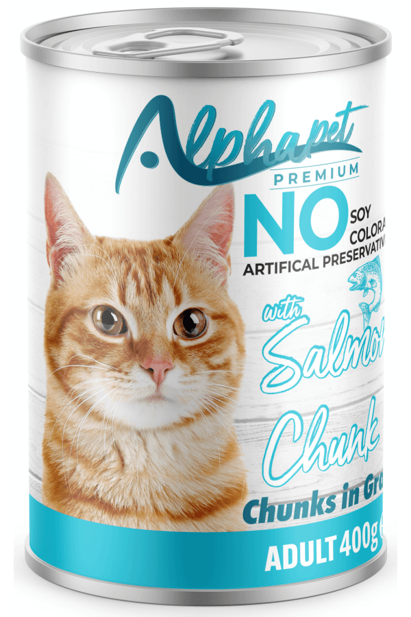 Alphapet Somonlu Parça Etli Yetişkin Kedi Konserve 400gr