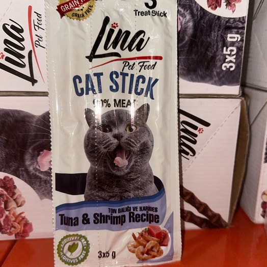 Lina Ton Balığı ve Karidesli Kedi Stick 3x5 g