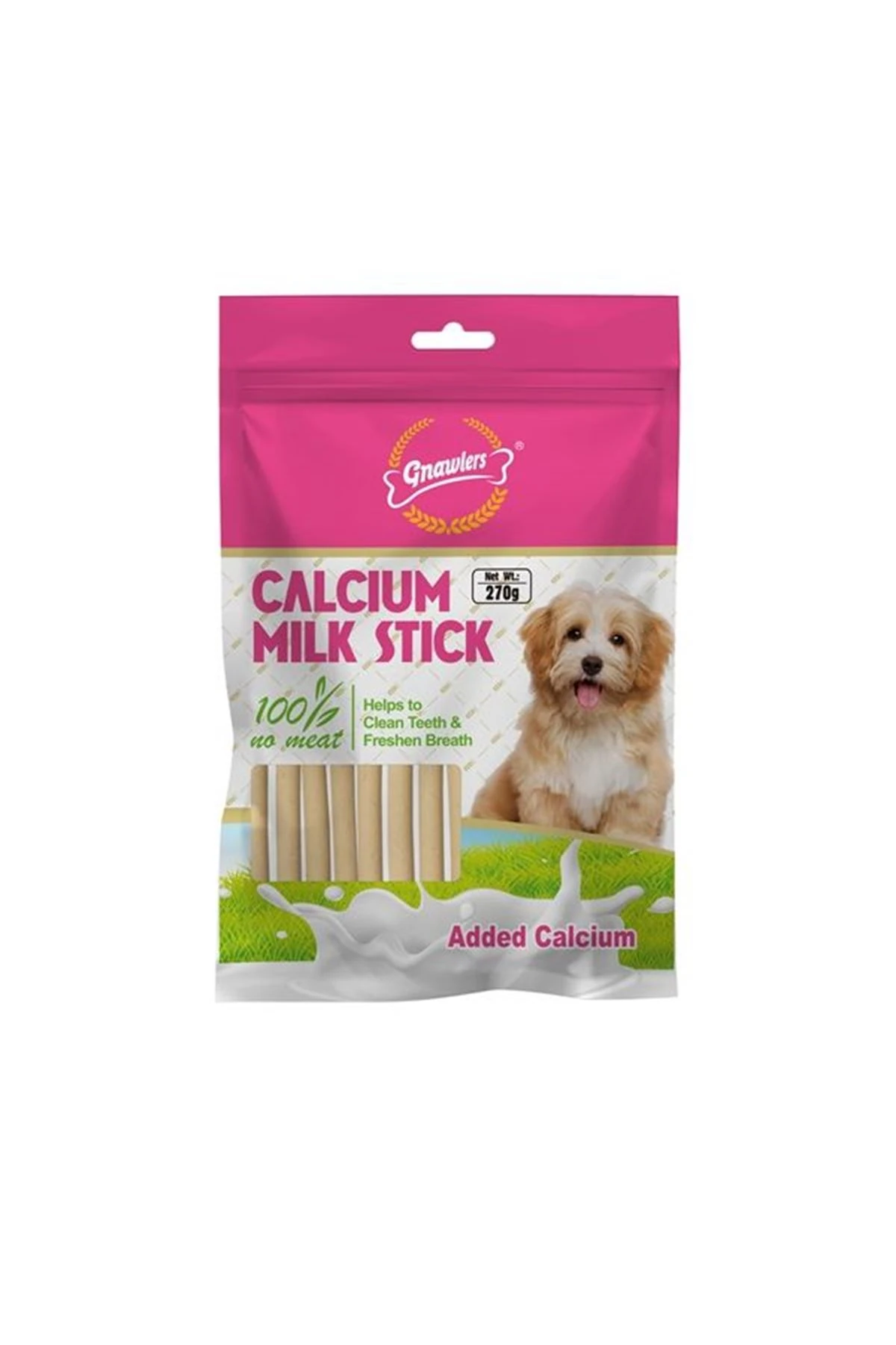 Gnawlers Kalsiyumlu Sütlü Stick Köpek Ödül Kemiği 270gr