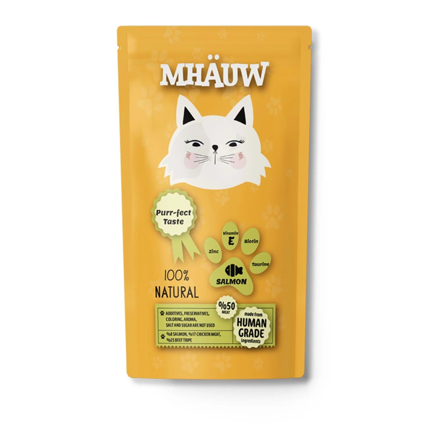 Mhauw Somonlu Kedi Yaş Maması 80 gr x 30 Adet