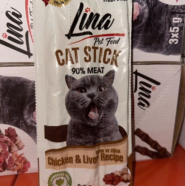 Lina Tavuklu ve Ciğerli Kedi Stick 3x5 g