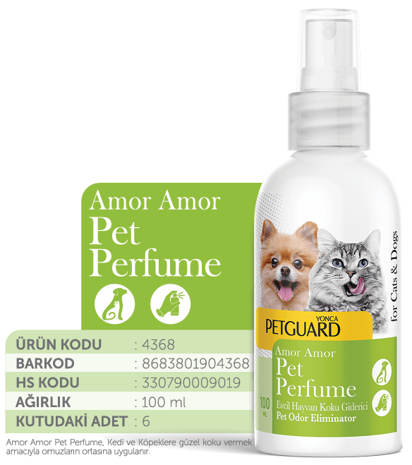 PetGuard Amor Kedi Köpek Parfümü 6lı