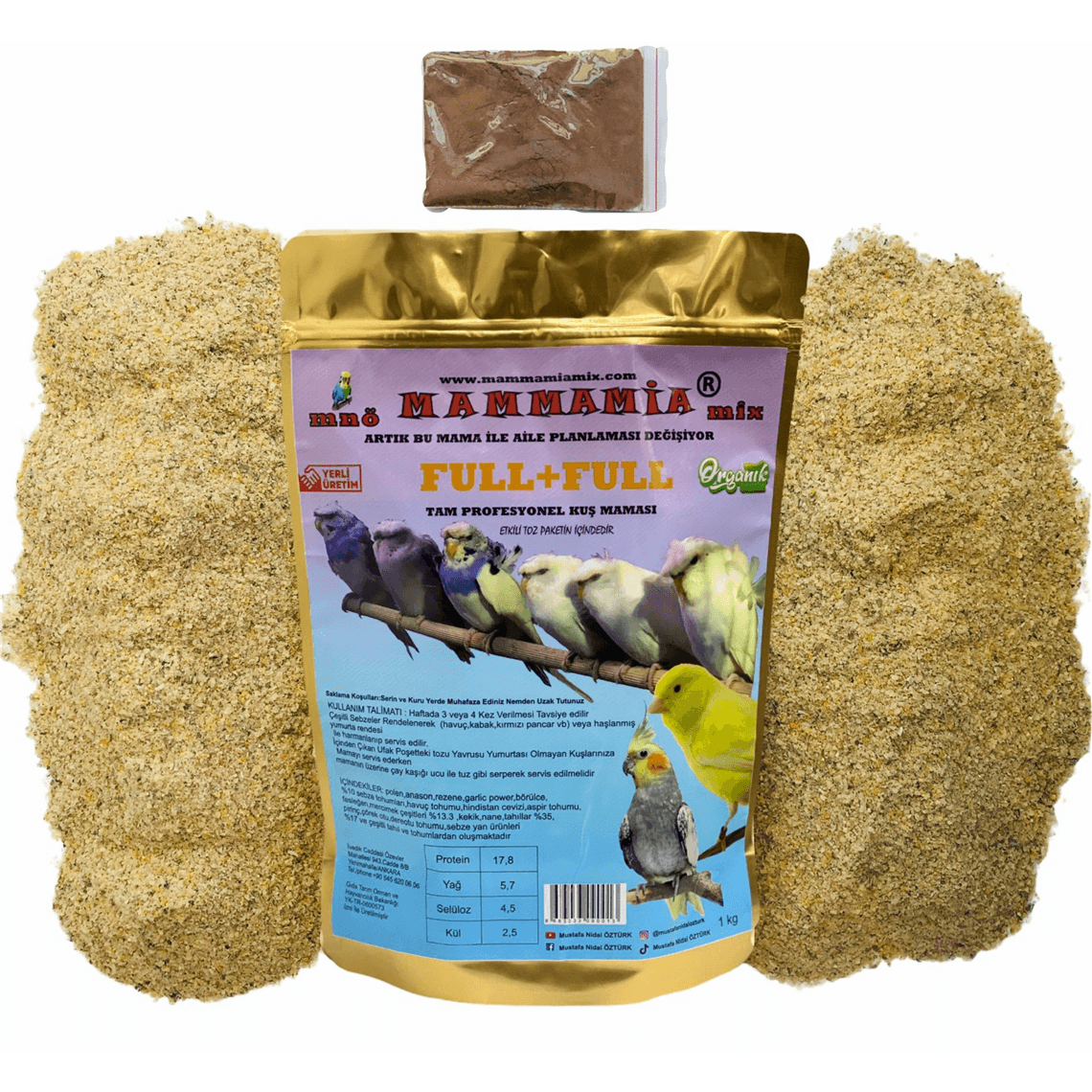Mamamia Mix Tam Profesyonel Kuş Maması 1 Kg 
