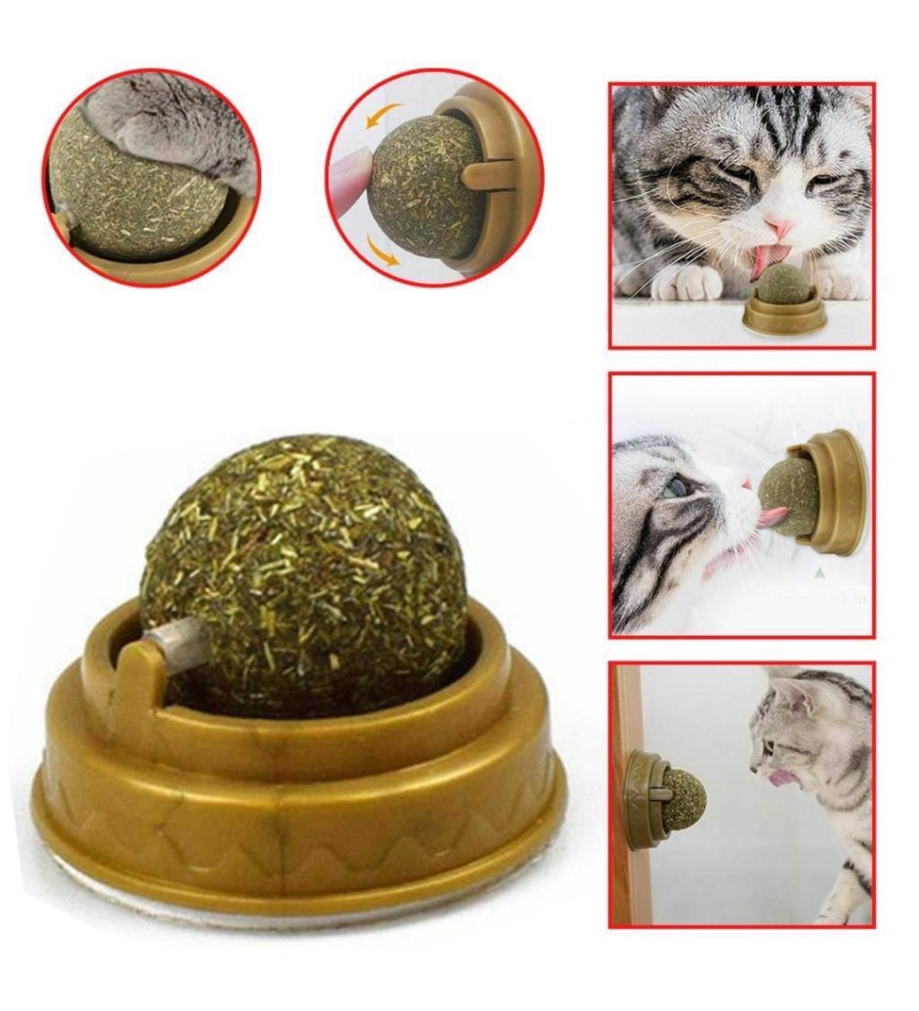 Doğal Catnipli Yenilebilir Kedi Nanesi Otu Oyun Topu 