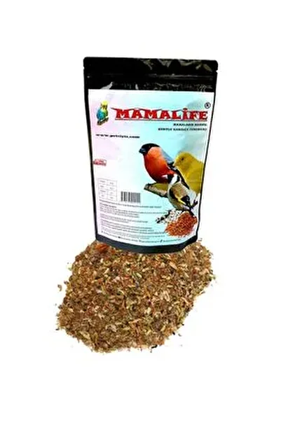 Mamalife Muhabbet Kuşu, Sultan Papağanı Ve Diğer Kafes Kuşları Için Kurtlu Ve Karınca Yumurtalı Mama 1 Kg 