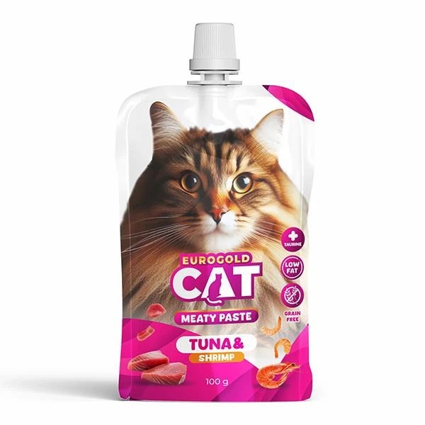 EuroGold Cat Meaty Paste Ton Balığı - Karides Kedi Ödül Maması 100 Gr