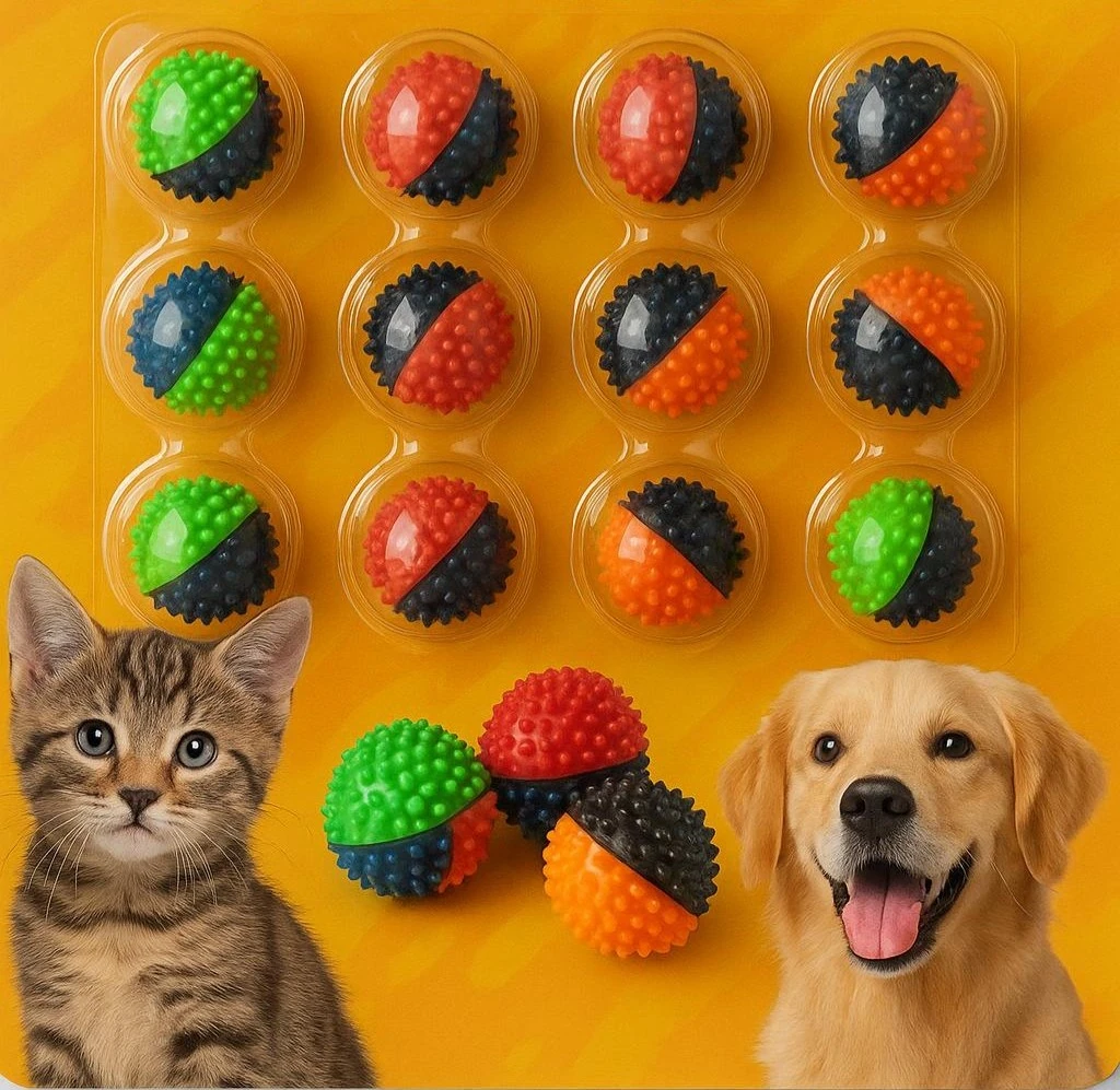 Evcil Hayvanlar İçin İpli Zıp Zıp Stres Topu - 1 Adet