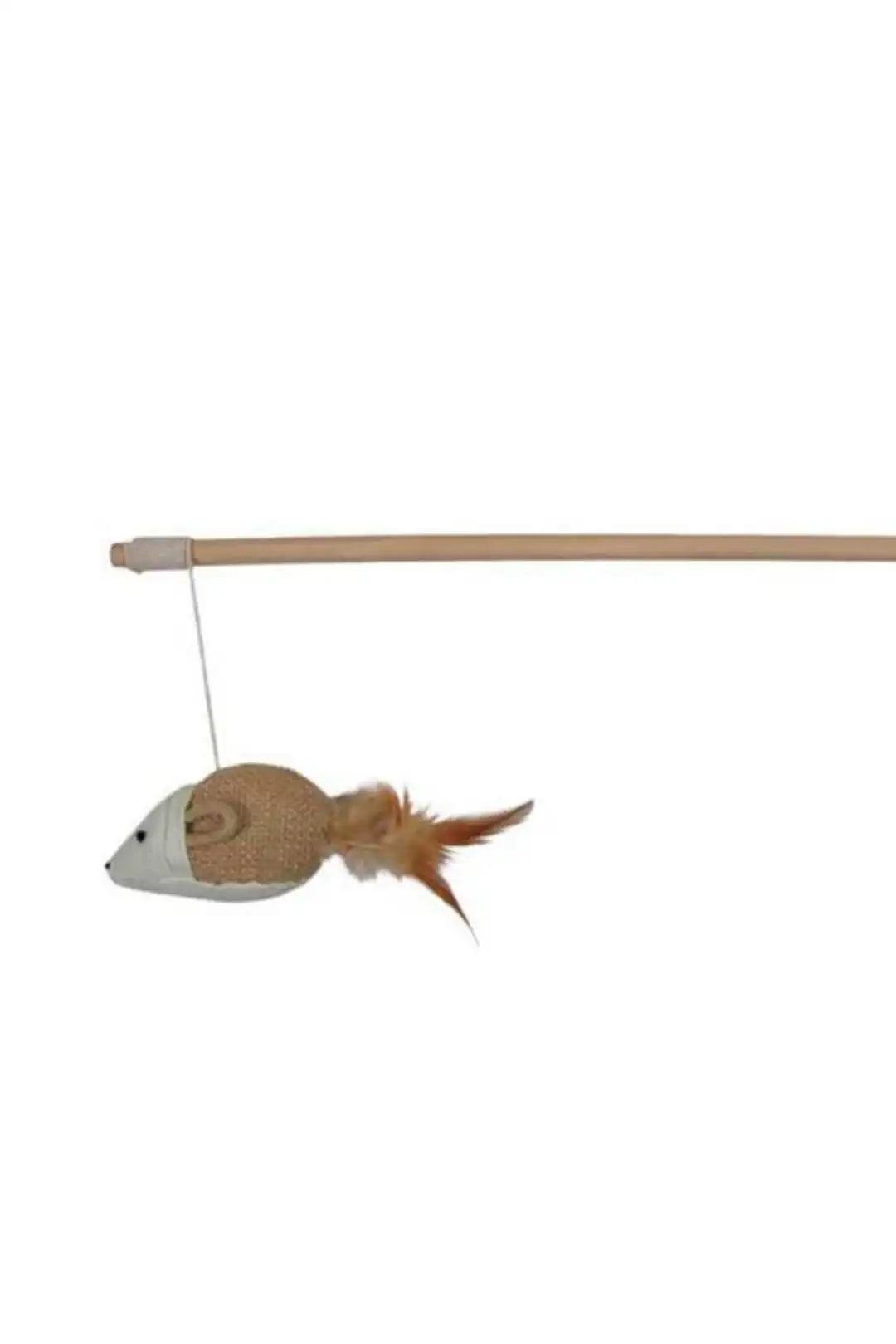Peluş Fare Figürlü ve Catnipli Kedi Oltası